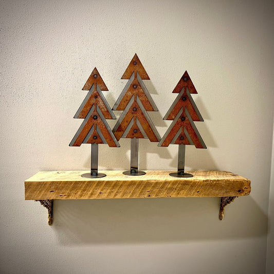 Layered Steel Christmas Trees - Mantel - christmas - christmas decor - Northern Forge, LLC