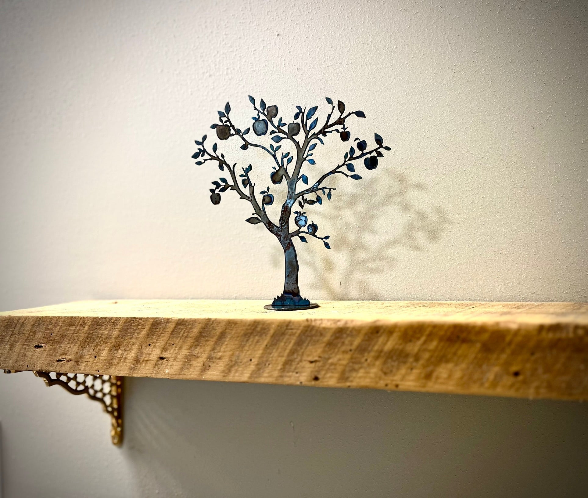 Metal Apple Tree - Mantel - creepy tree decor - dead tree mantel - Northern Forge, LLC