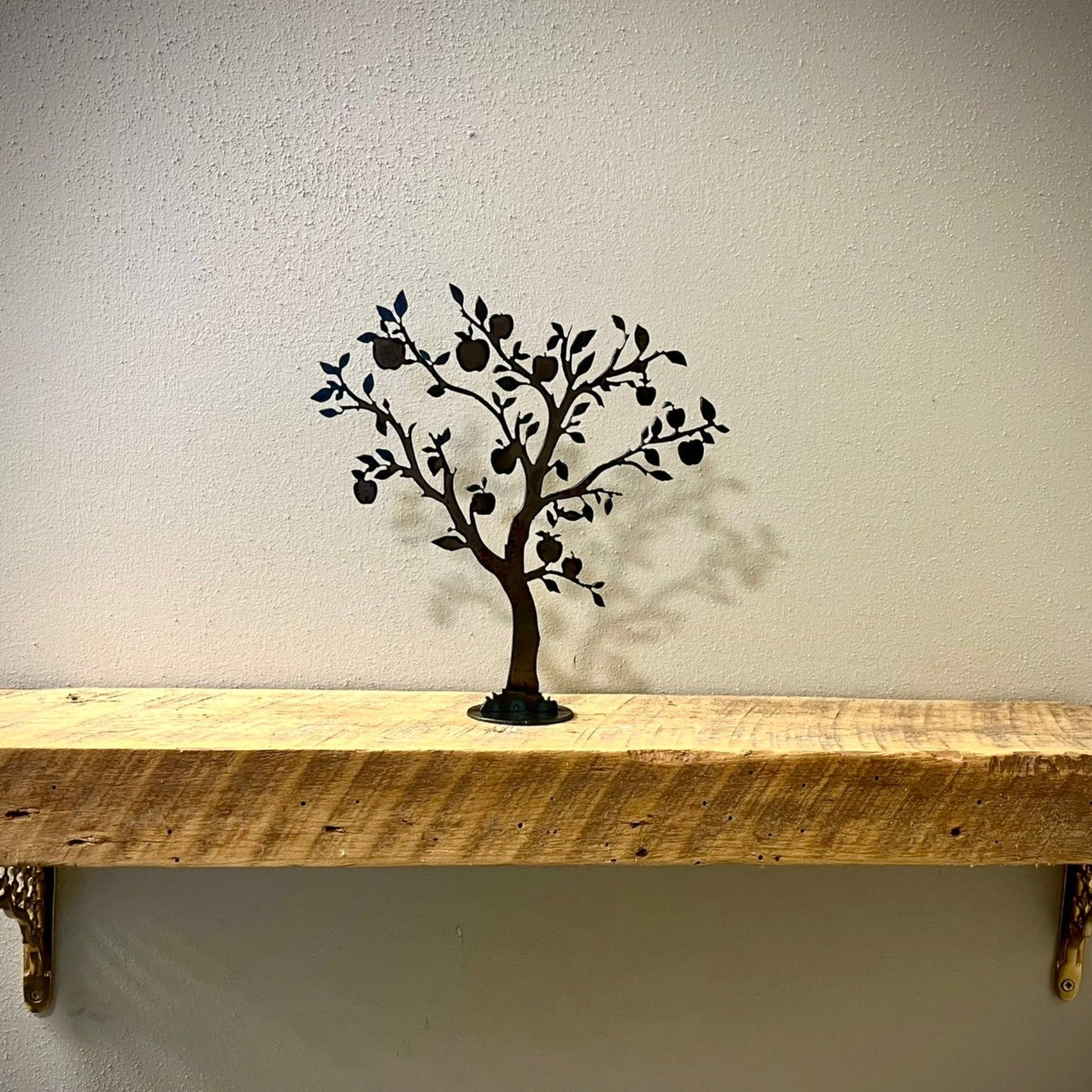 Metal Apple Tree - Mantel - creepy tree decor - dead tree mantel - Northern Forge, LLC