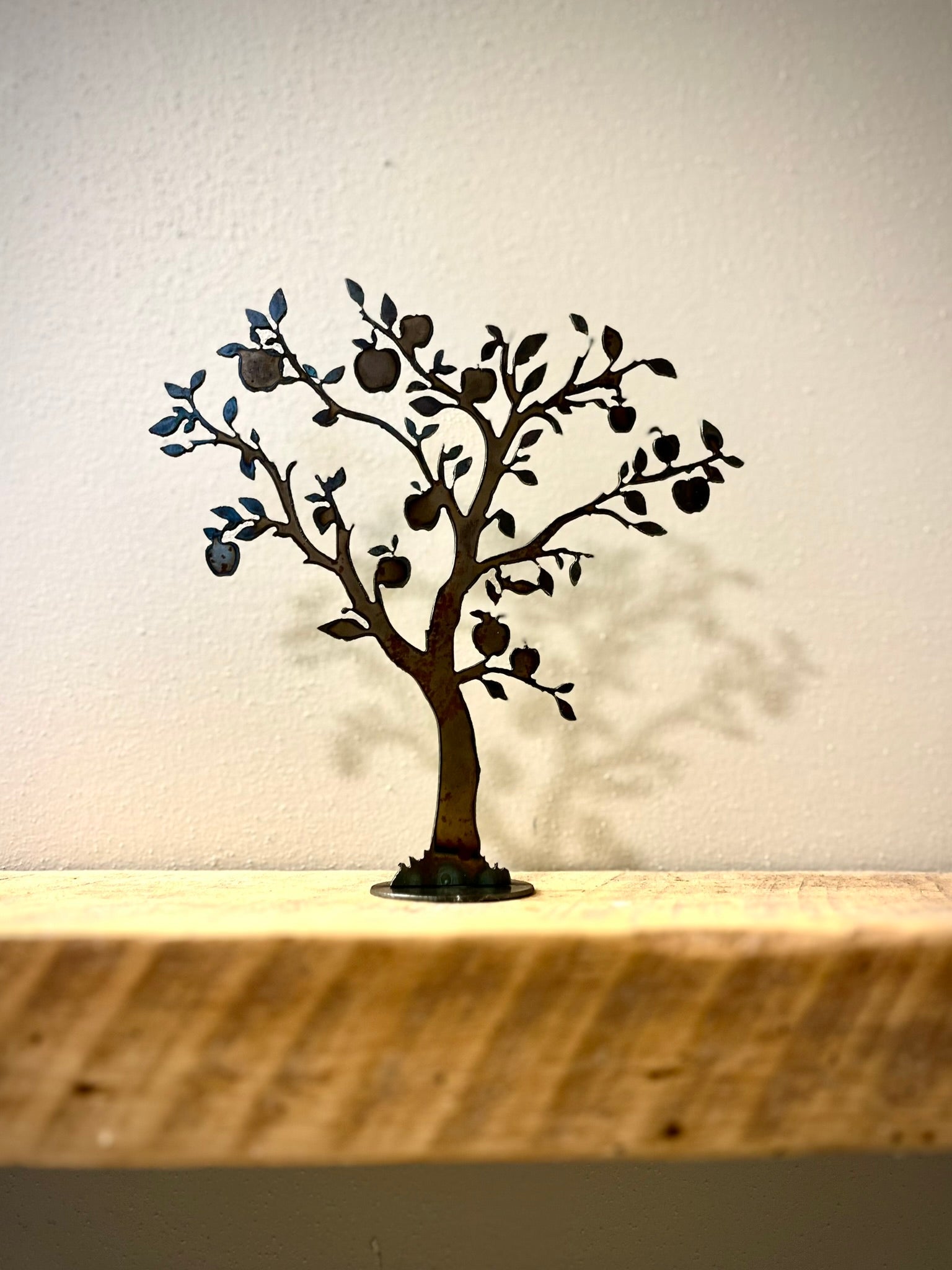 Metal Apple Tree - Mantel - creepy tree decor - dead tree mantel - Northern Forge, LLC