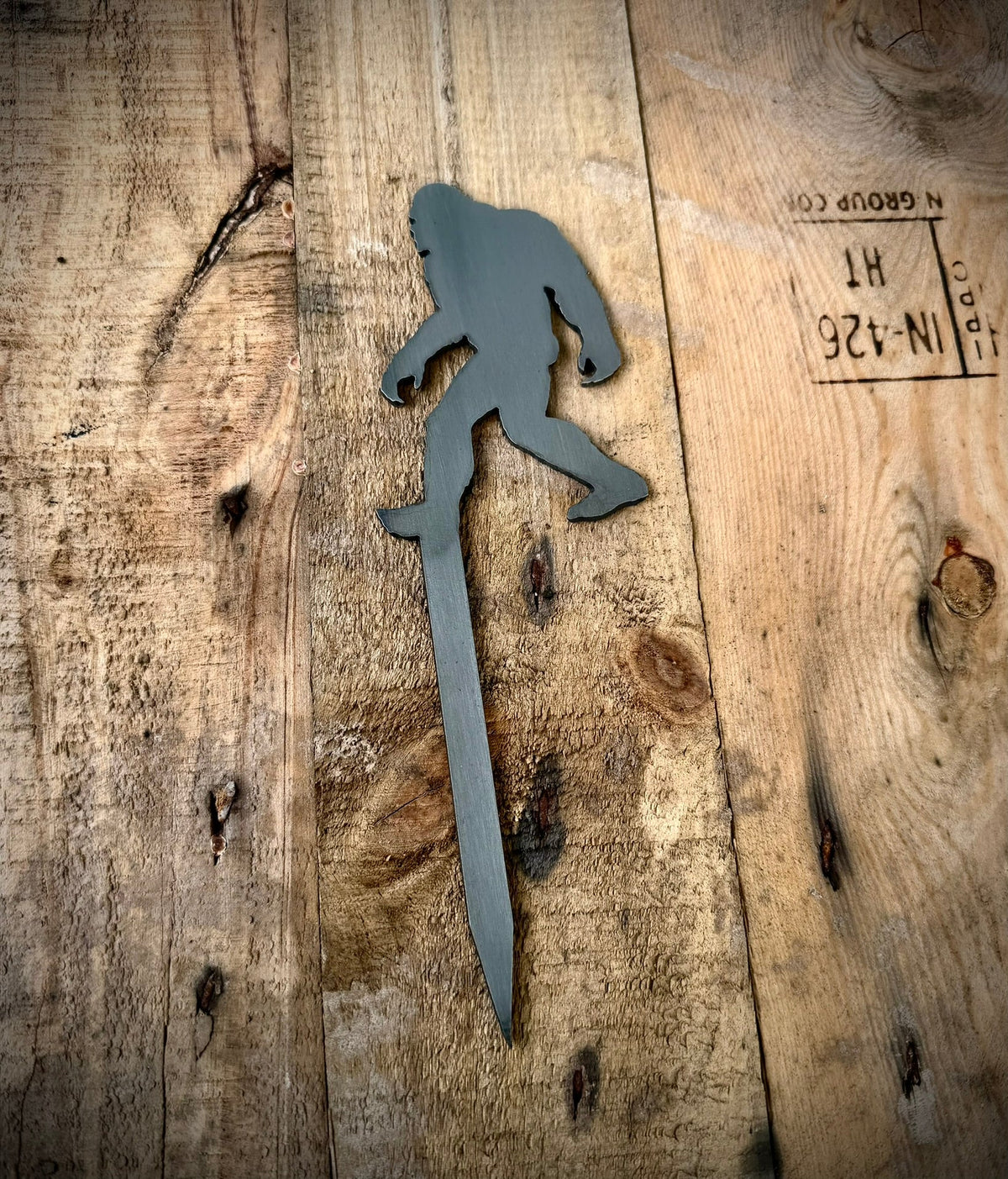 Metal Bigfoot Yard Stake - bigfoot beer - garden - Northern Forge, LLC