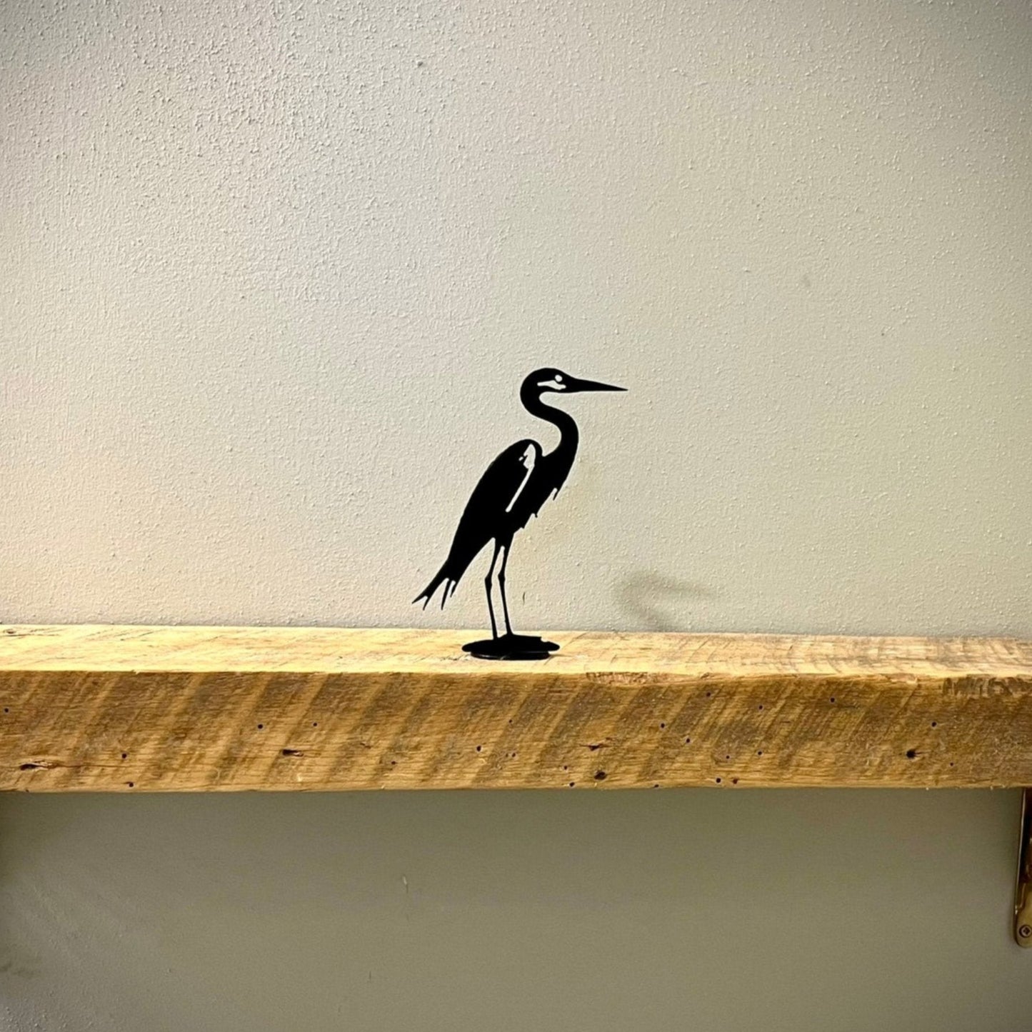 Metal Blue Heron - Mantel - bird art - bird for mantel - Northern Forge, LLC