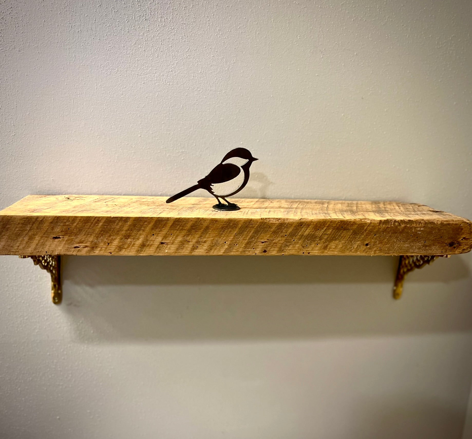 Metal Chickadee - Mantel - bird art - bird for mantel - Northern Forge, LLC