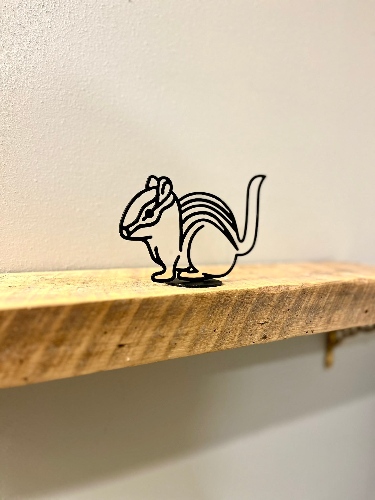 Metal Chipmunk - Mantel - bird art - bird for mantel - Northern Forge, LLC