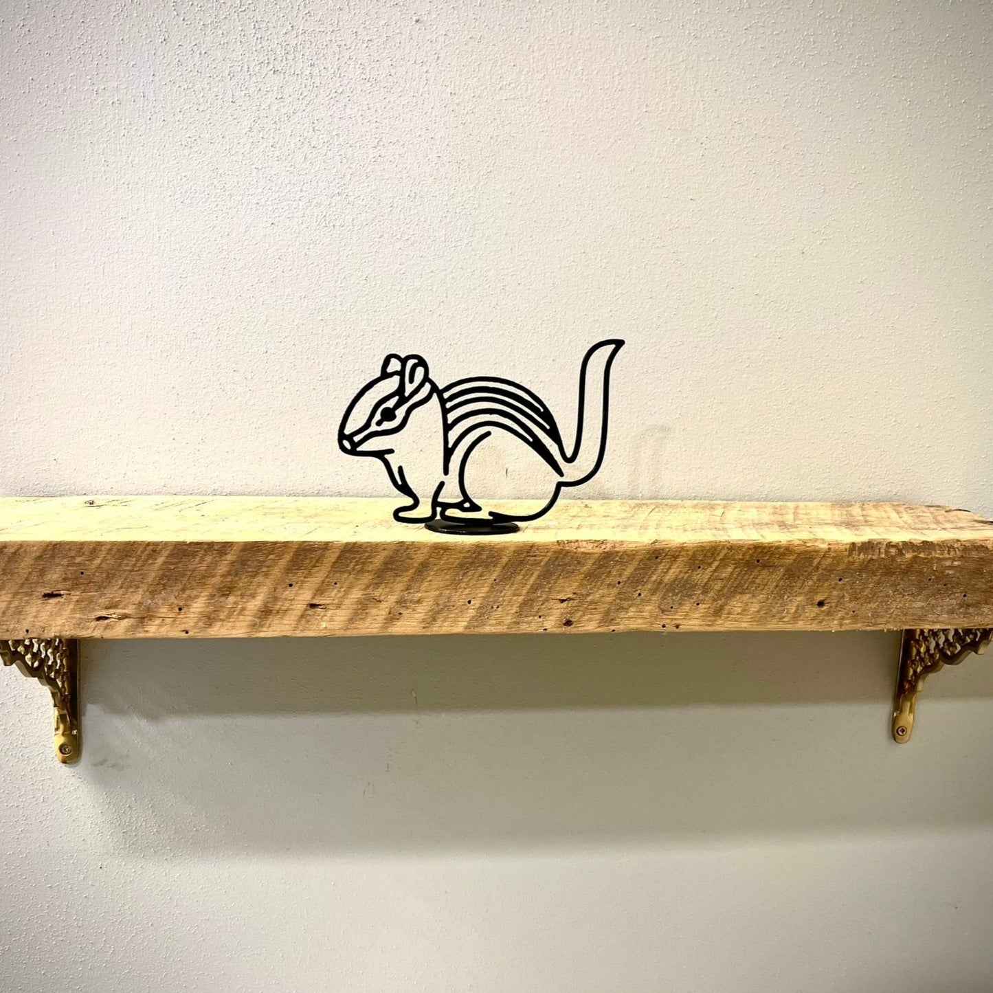 Metal Chipmunk - Mantel - bird art - bird for mantel - Northern Forge, LLC