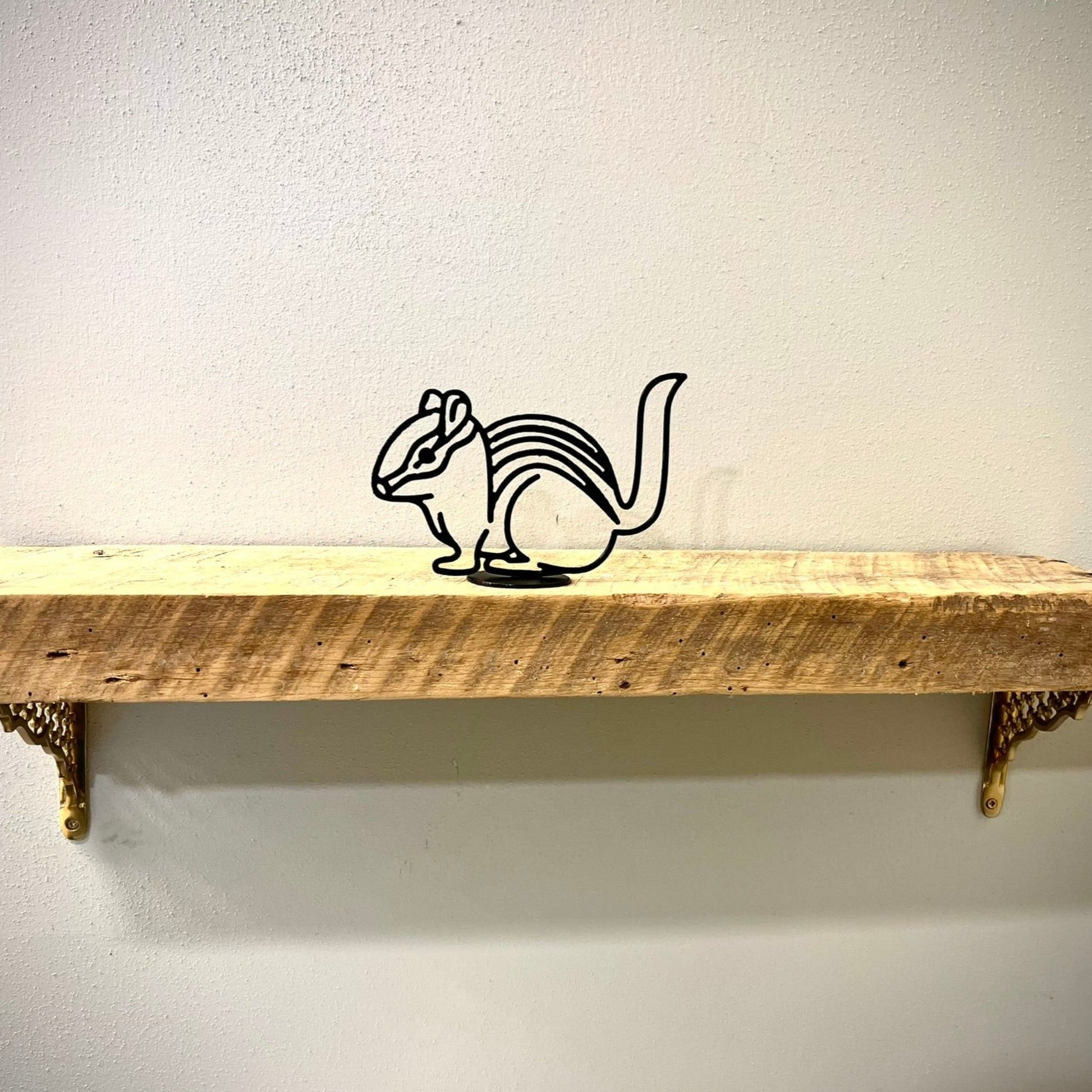 Metal Chipmunk - Mantel - bird art - bird for mantel - Northern Forge, LLC