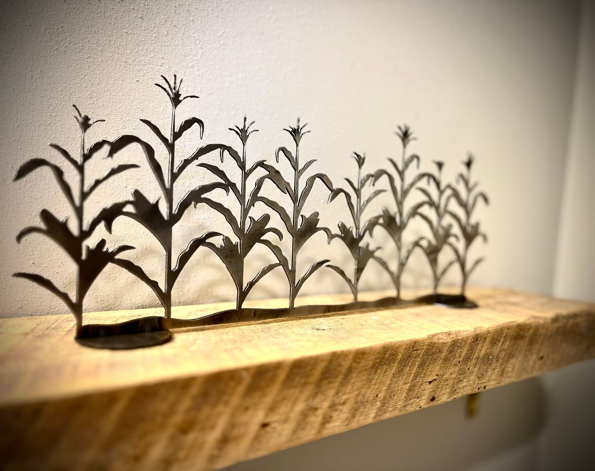 Metal Cornfield - Mantel - cabin decor - cows for mantel - Northern Forge, LLC