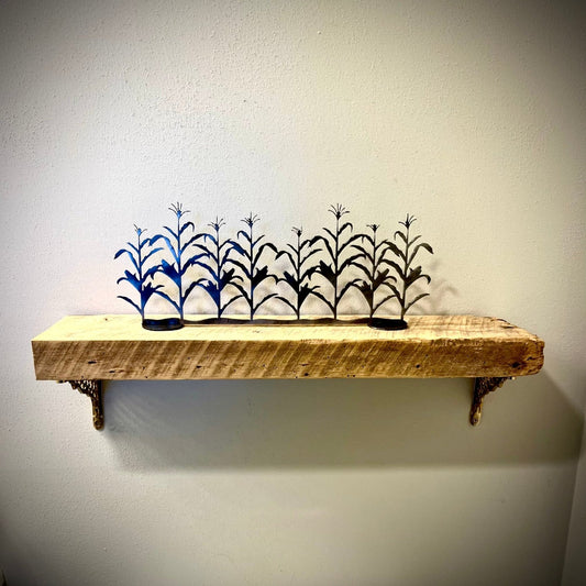 Metal Cornfield - Mantel - cabin decor - cows for mantel - Northern Forge, LLC
