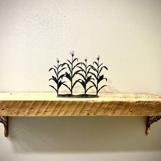 Metal Cornfield - Mantel - cabin decor - cows for mantel - Northern Forge, LLC