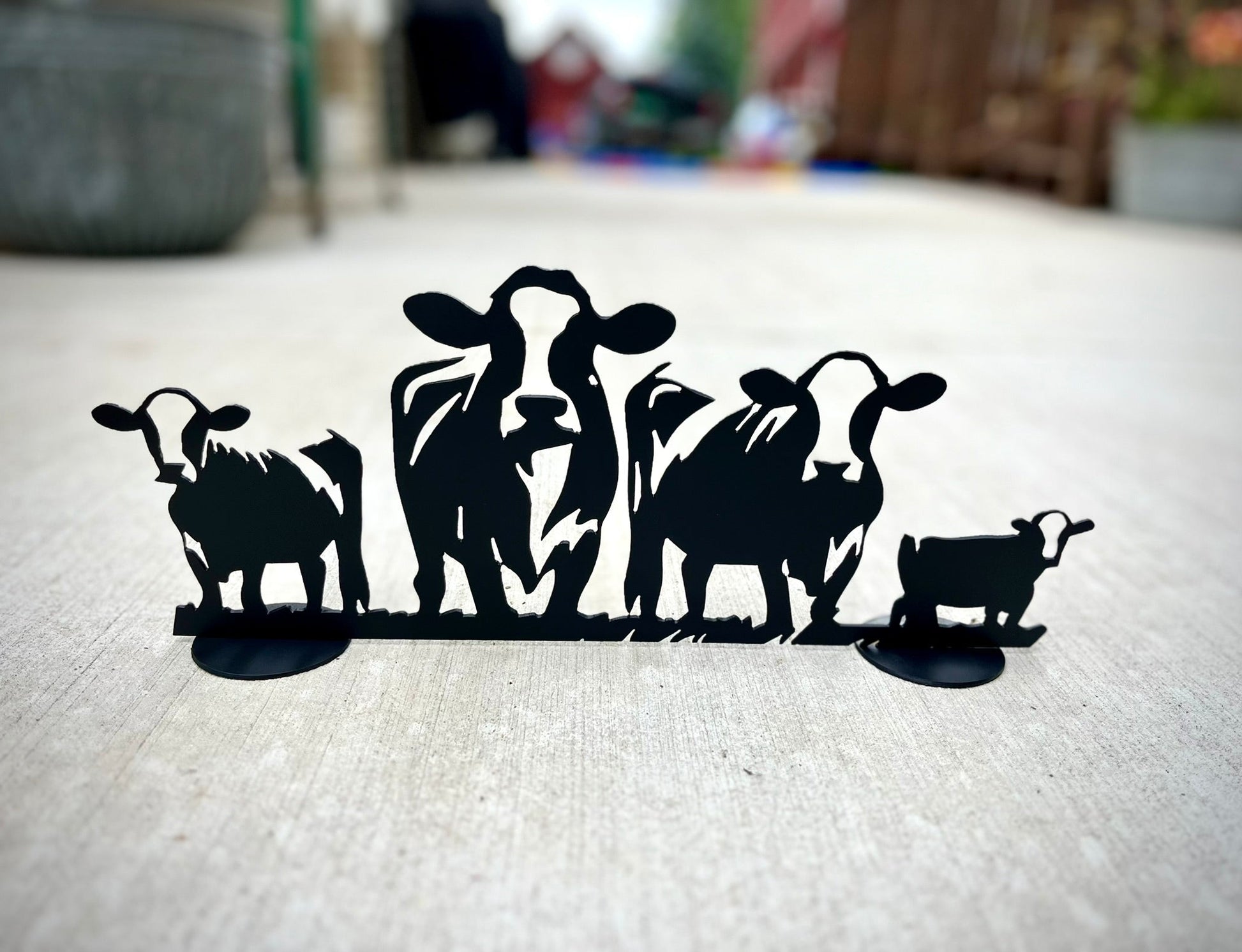 Metal Cows - Mantel - cabin decor - cows for mantel - Northern Forge, LLC