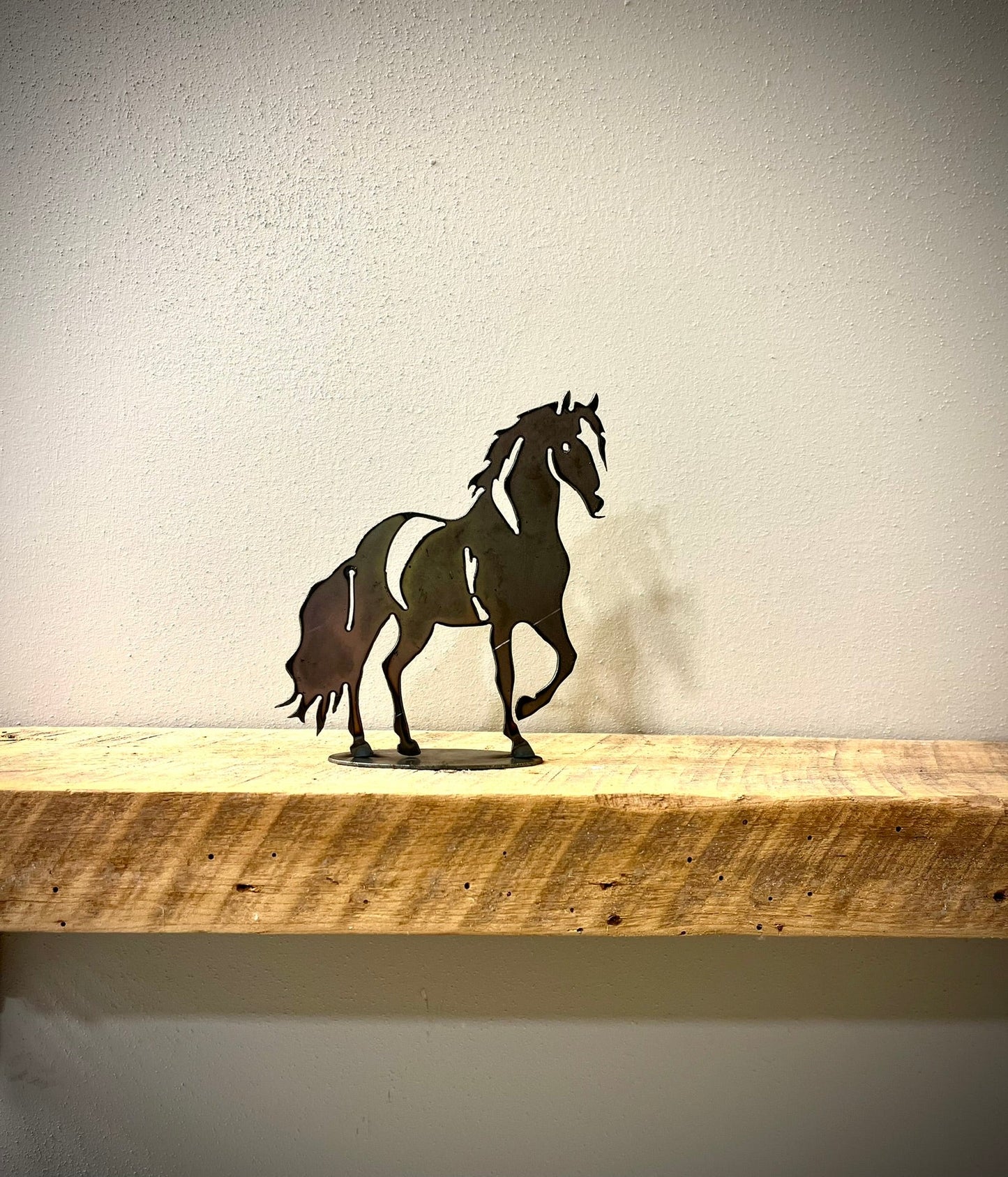 Metal Horse - Mantel - cabin decor - equestrian decor - Northern Forge, LLC