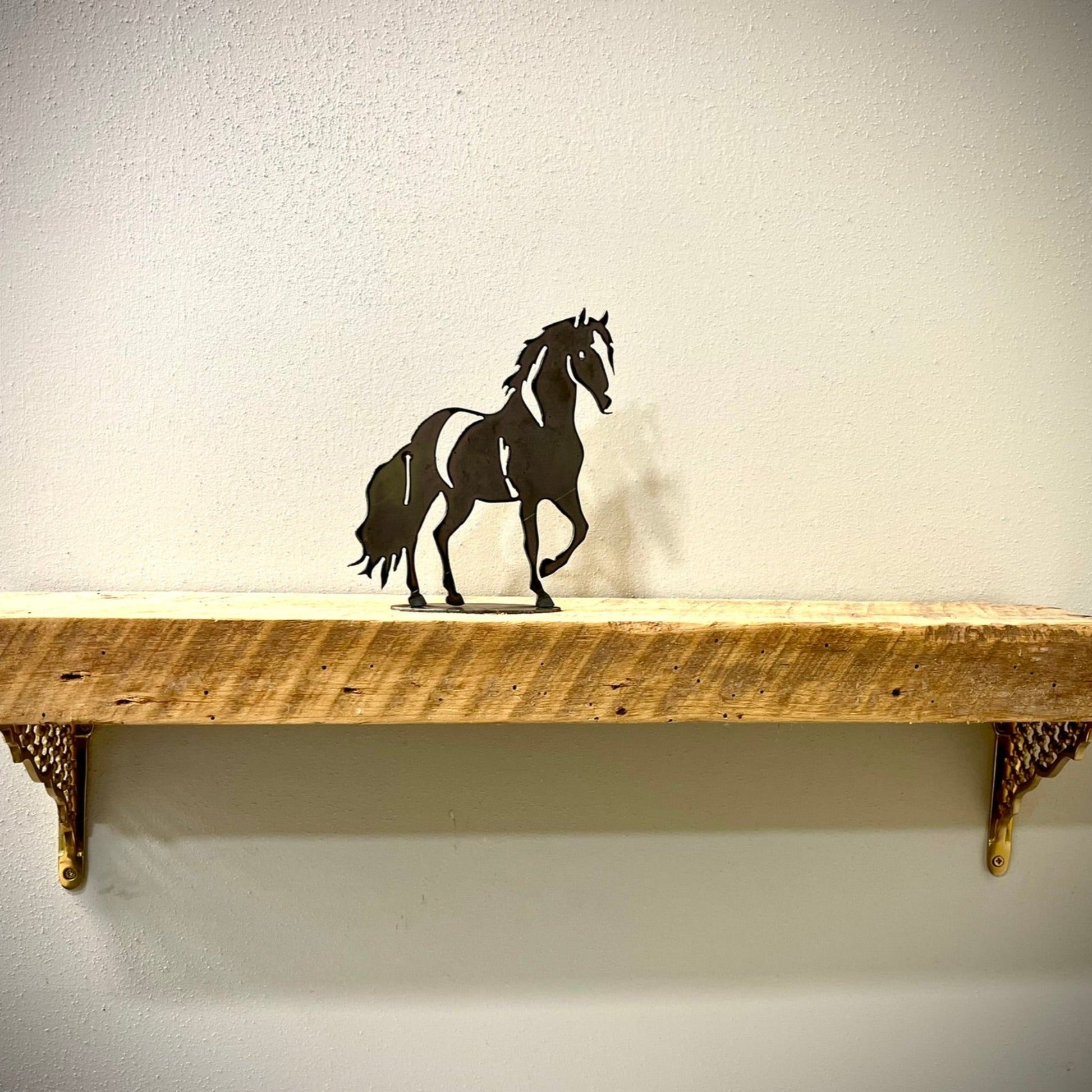 Metal Horse - Mantel - cabin decor - equestrian decor - Northern Forge, LLC