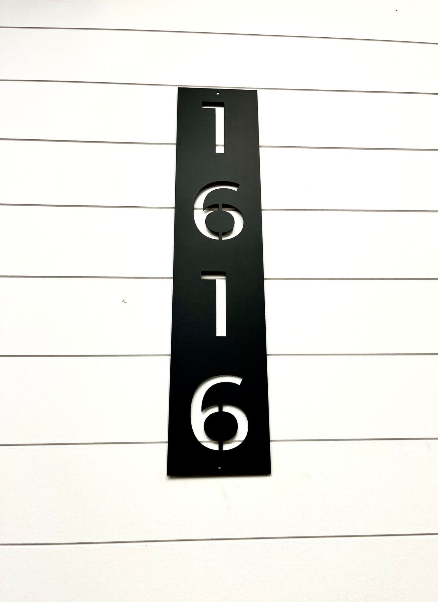 Metal House Address Sign 17 - inch - Vertical - address - industrial address sign - Northern Forge, LLC