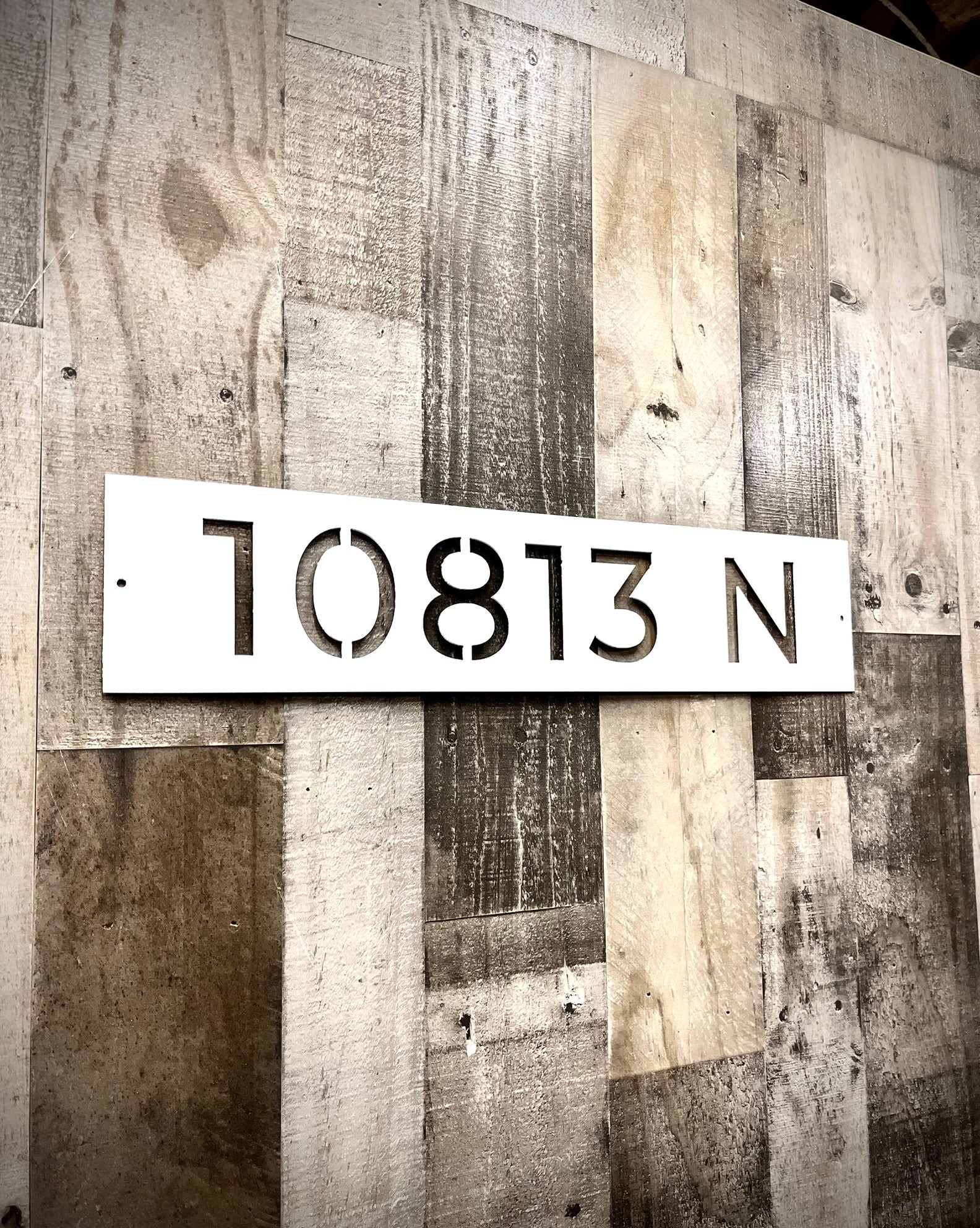 Metal House Address Sign - Horizontal - address - custom name sign - Northern Forge, LLC