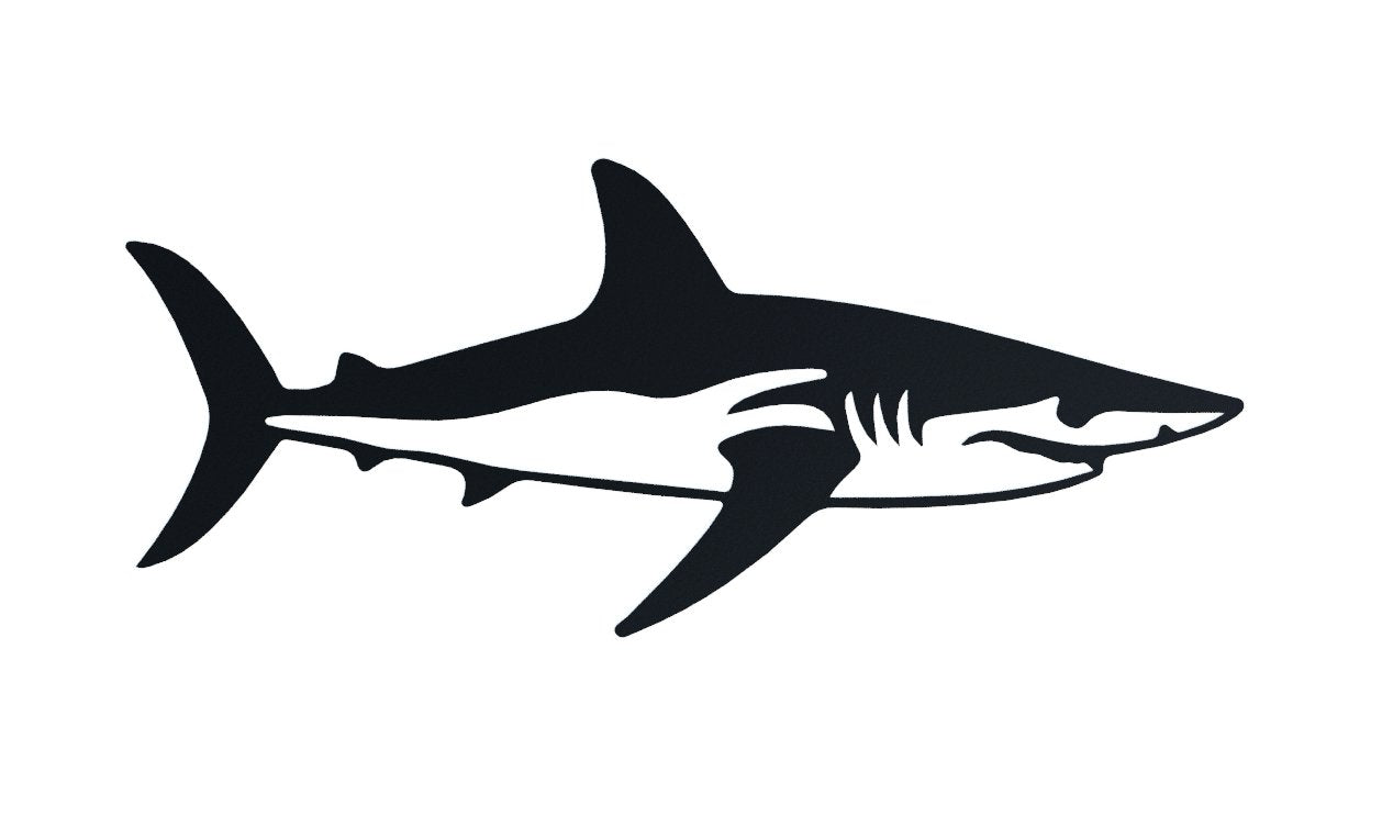 Metal Mako Shark Wall Art - beach shark fishing - cabin sign - Northern Forge, LLC