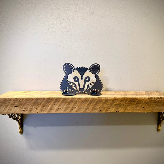 Metal Peaking Opossum - Mantel - home - home decor - Northern Forge, LLC