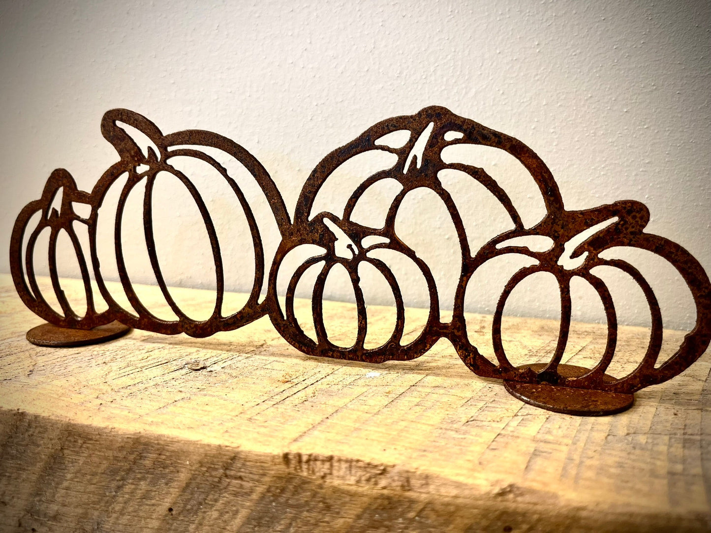 Metal Pumpkin Patch - Mantel - fall mantel decor - halloween - Northern Forge, LLC