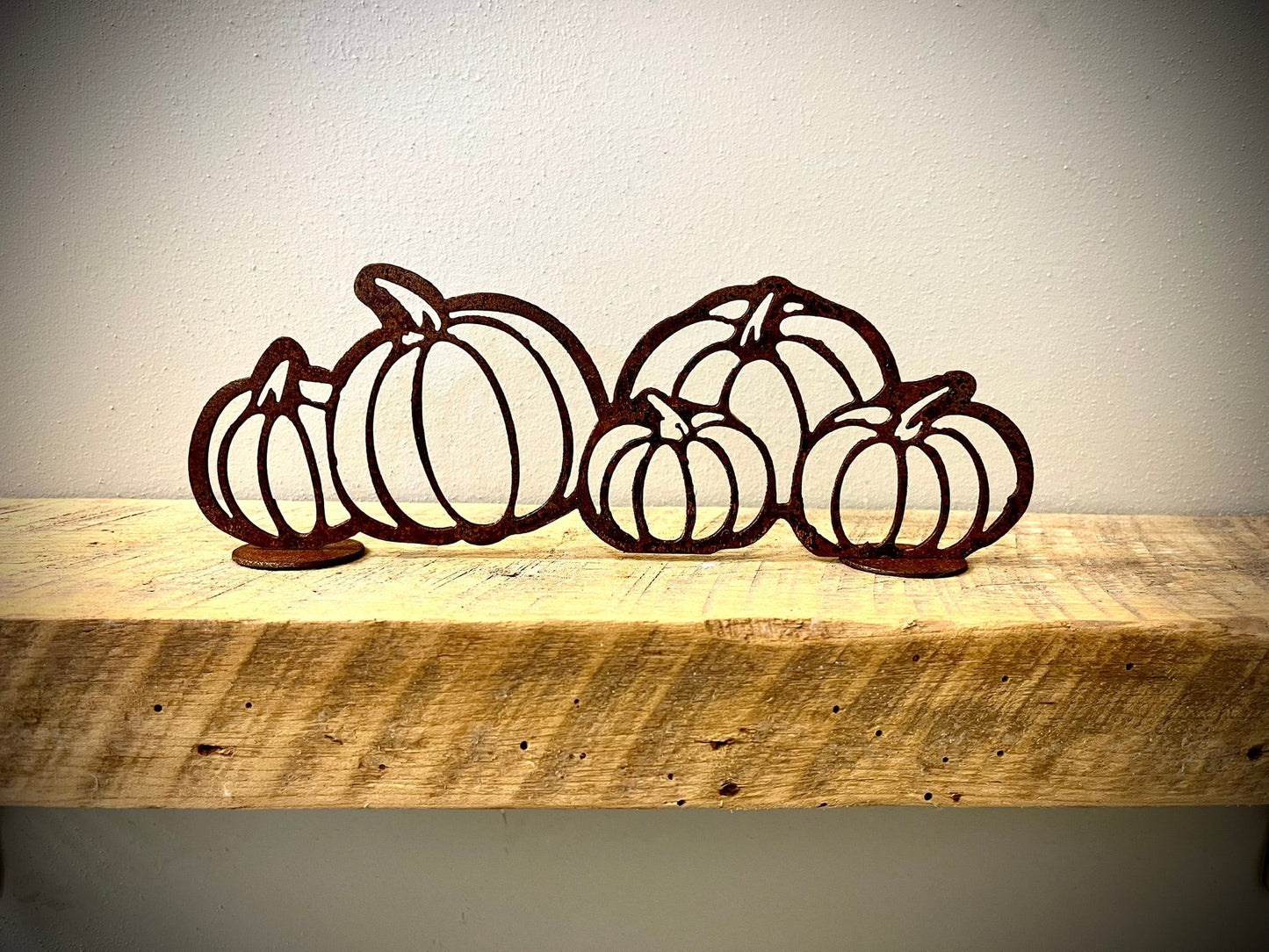 Metal Pumpkin Patch - Mantel - fall mantel decor - halloween - Northern Forge, LLC