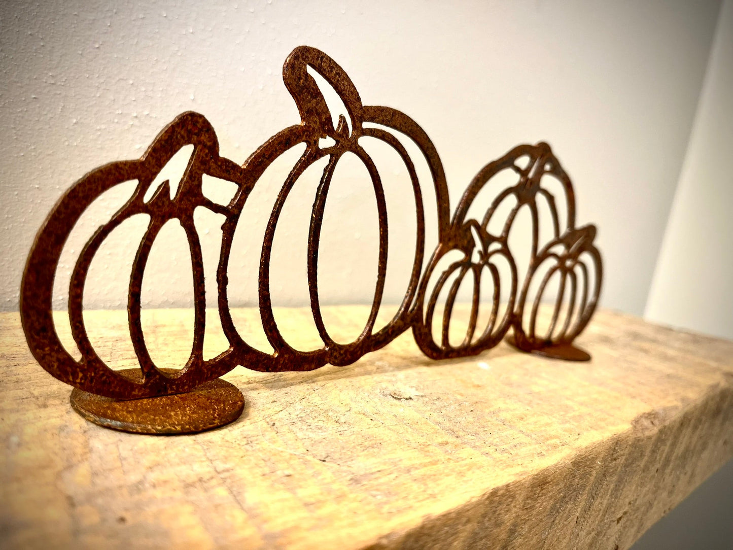 Metal Pumpkin Patch - Mantel - fall mantel decor - halloween - Northern Forge, LLC