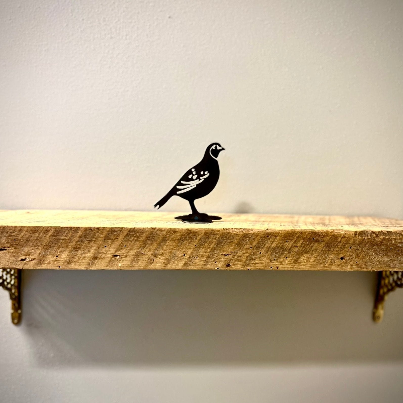 Metal Quail - Mantel - cabin decor - deer for mantel - Northern Forge, LLC