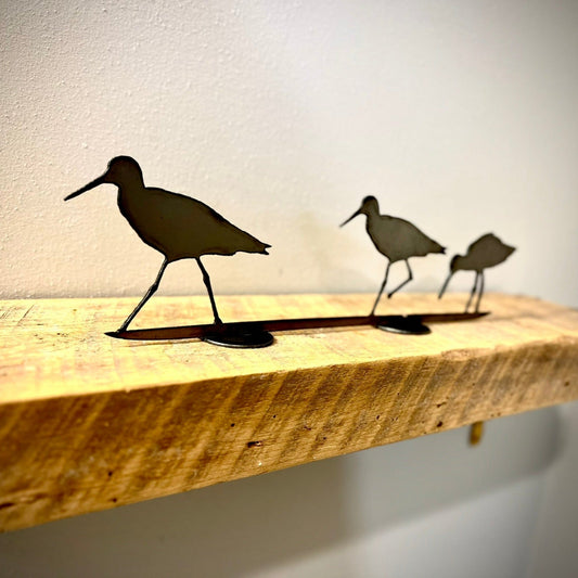 Metal Sandpipers - Mantel Decor - bird mantel - cabin decor - Northern Forge, LLC