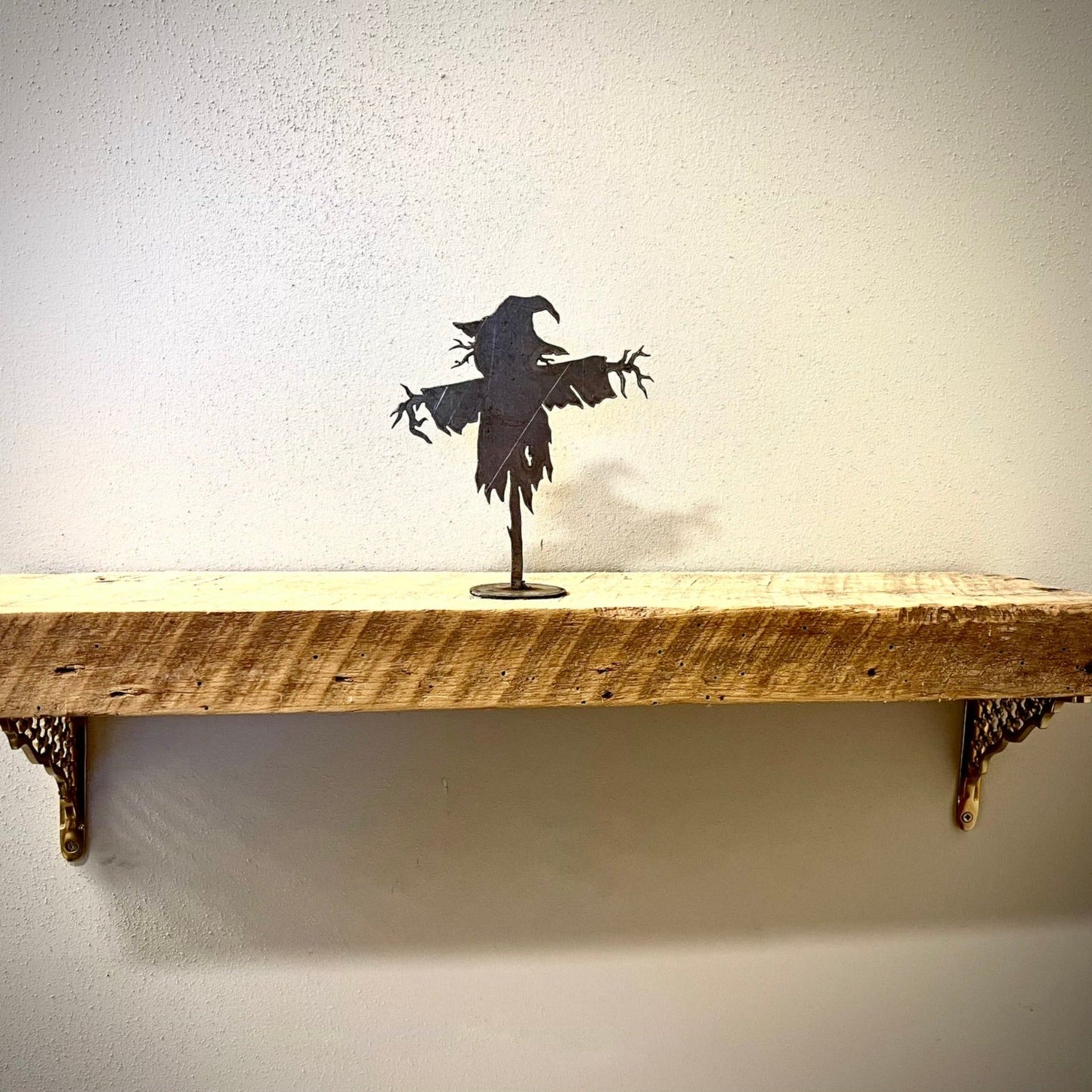 Metal Scarecrow - Mantel - bird art - bird for mantel - Northern Forge, LLC