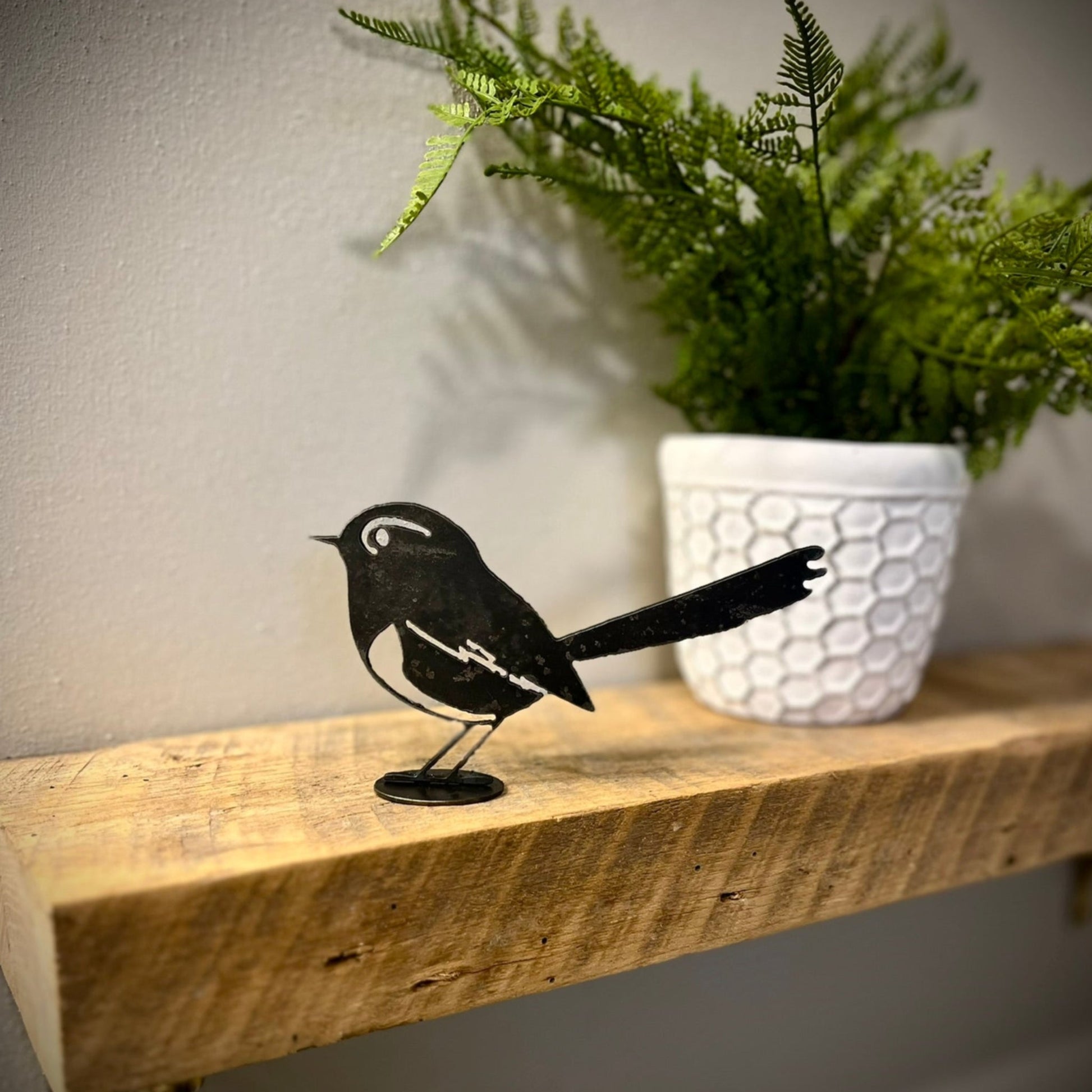 Metal Wren - Mantel - bird art - bird for mantel - Northern Forge, LLC