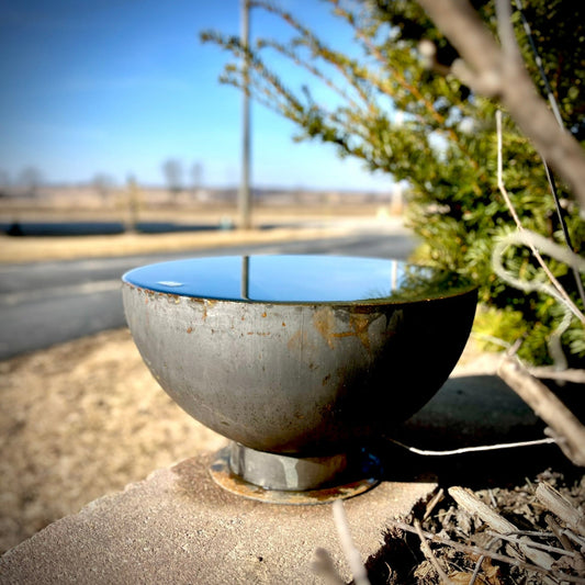 Mini Mirror Bowl - Steel - corten planter - corten pond - Northern Forge, LLC