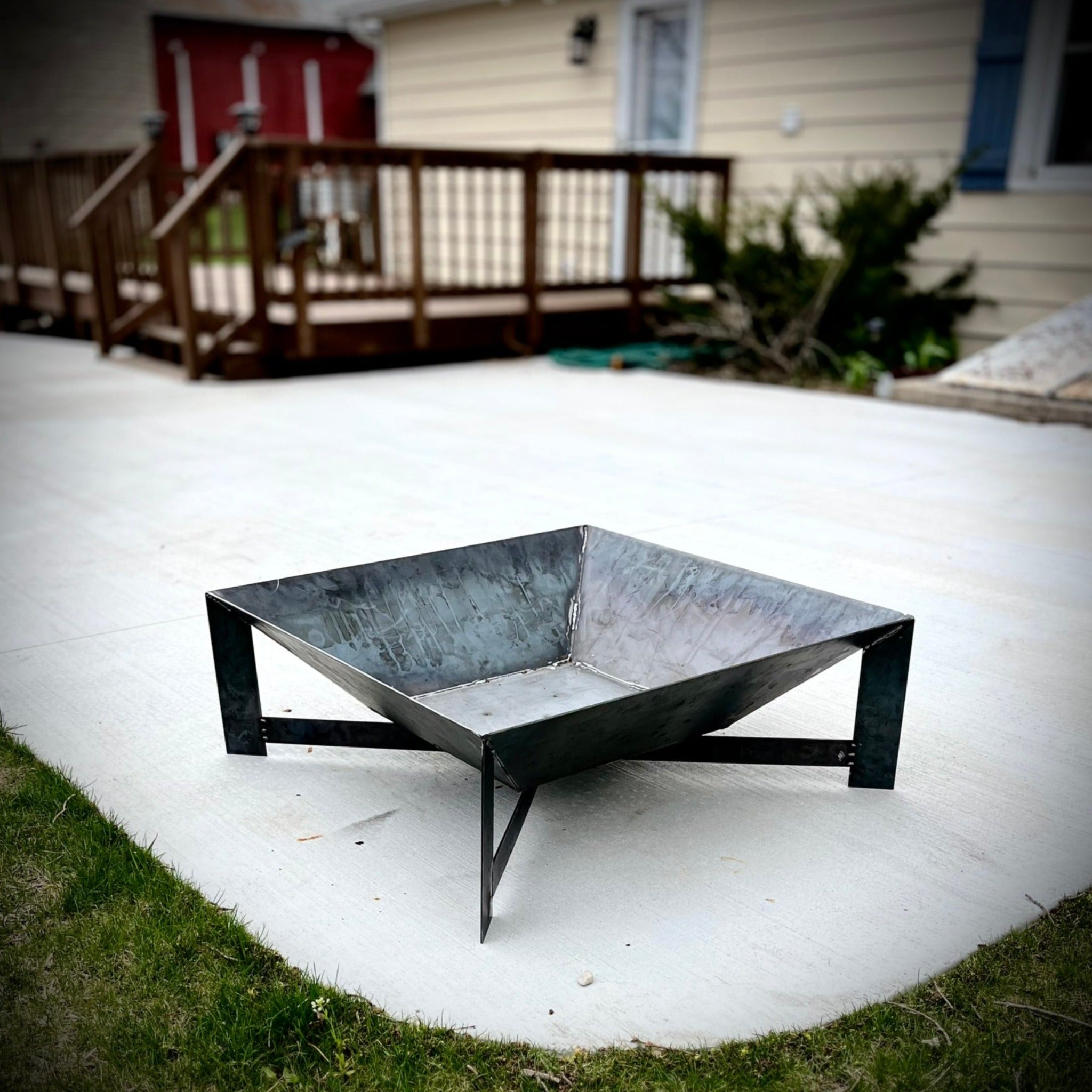 The Burn Box - Industrial Steel Outdoor Fire Pit - Multiple Sizes ...