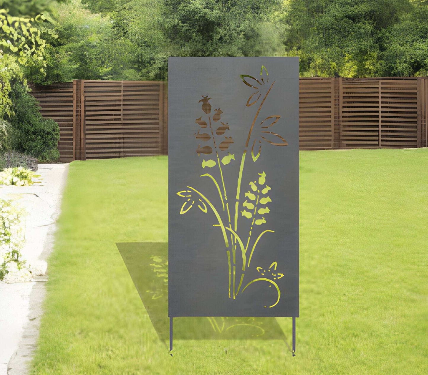 Palawan Metal Trellis/Privacy Screen - Coastal Metal Art & Design - metal trellis - Northern Forge, LLC