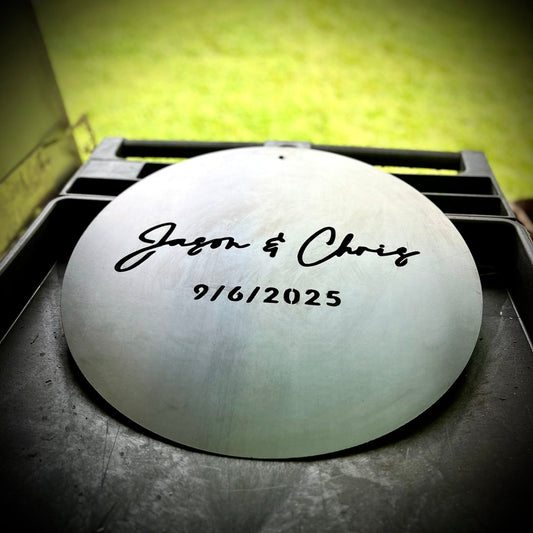 Personalized Steel Wedding & Anniversary Sign - Wall Art - anniversary gift - christmas - Northern Forge, LLC