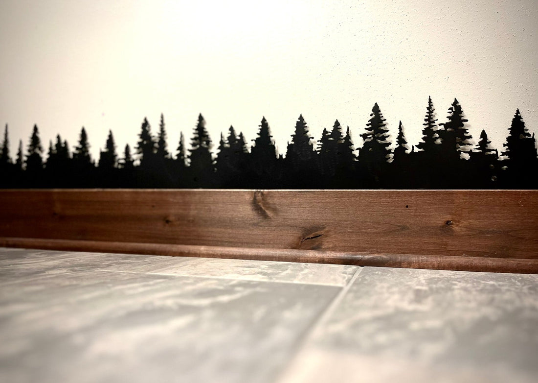 Pine Tree Forest Baseboard Mount - Custom Lengths – Northern Forge, LLC