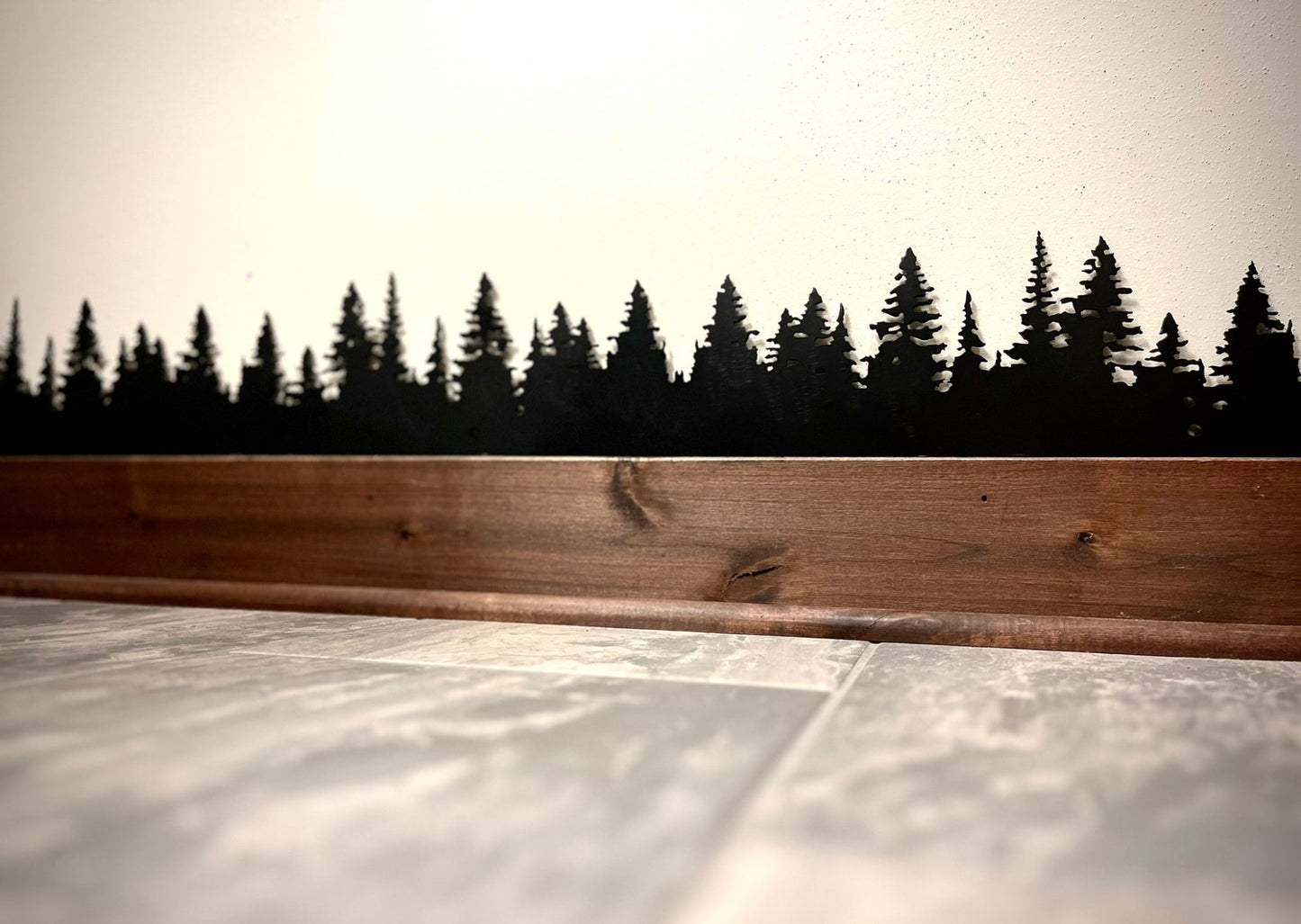 Pine Tree Forest Baseboard Mount - Custom Lengths - baseboard ideas - home - Northern Forge, LLC