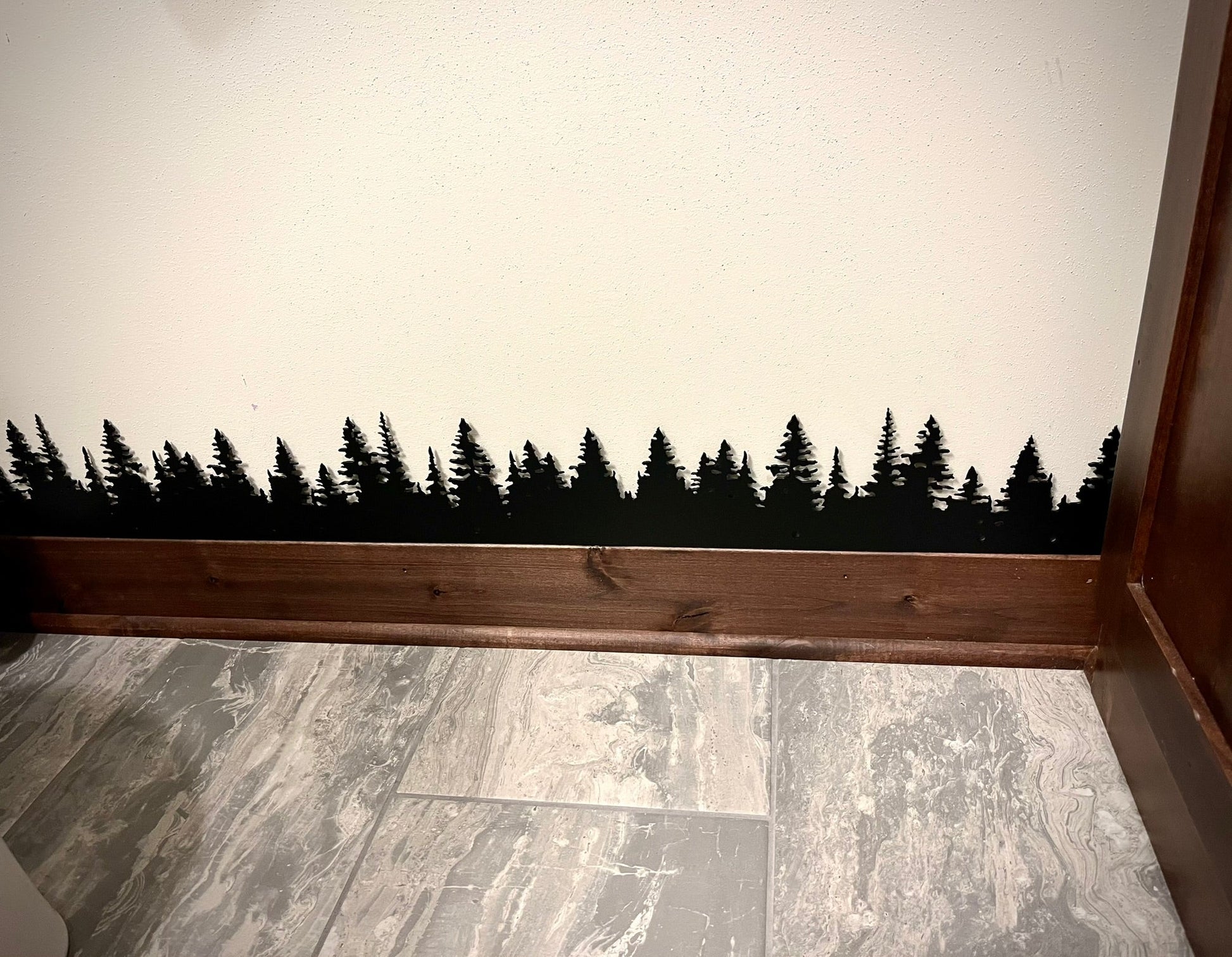 Pine Tree Forest Baseboard Mount - Custom Lengths - baseboard ideas - home - Northern Forge, LLC