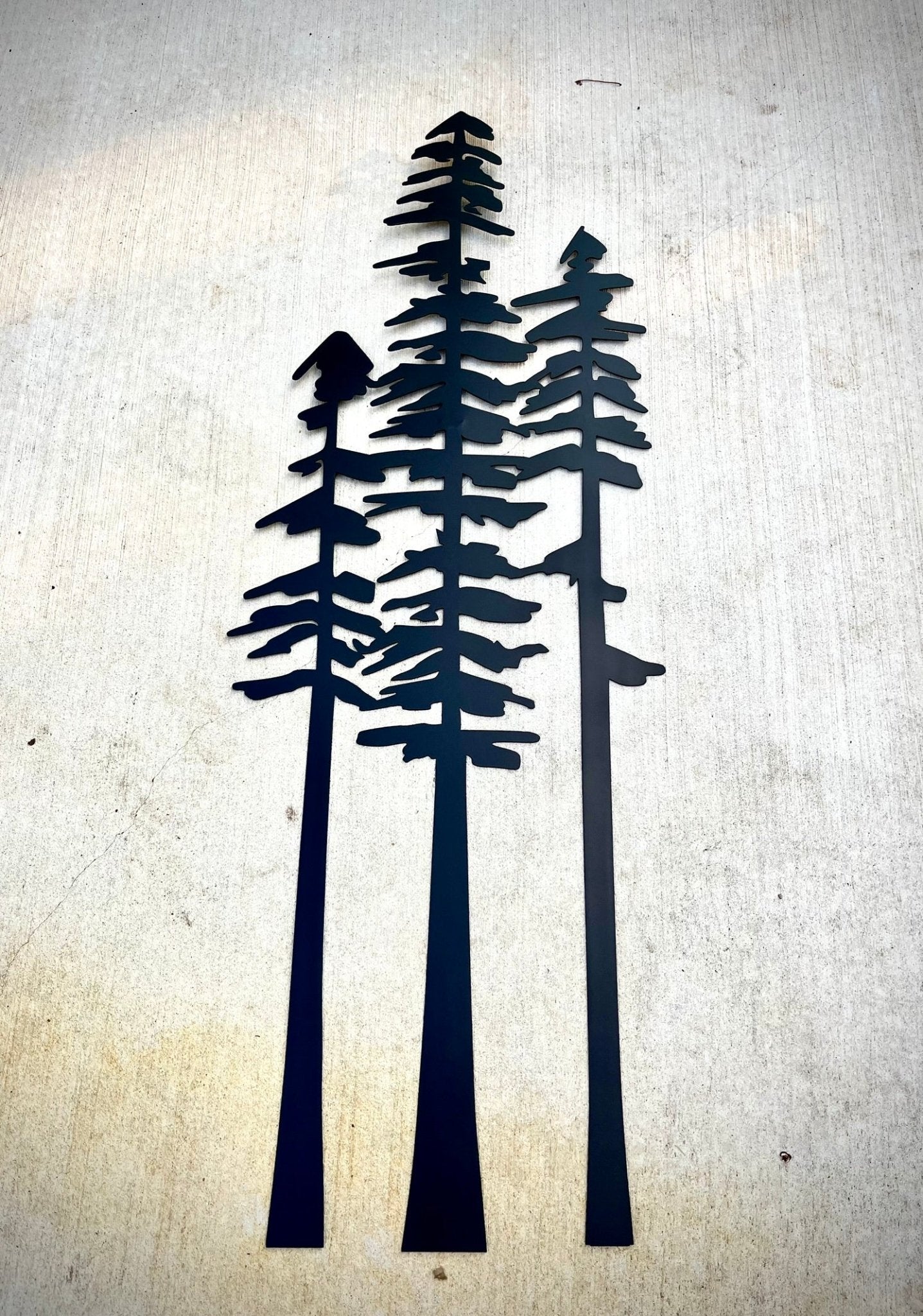 Pine Tree Trio Metal Wall Art - cabin decor - home - Northern Forge, LLC