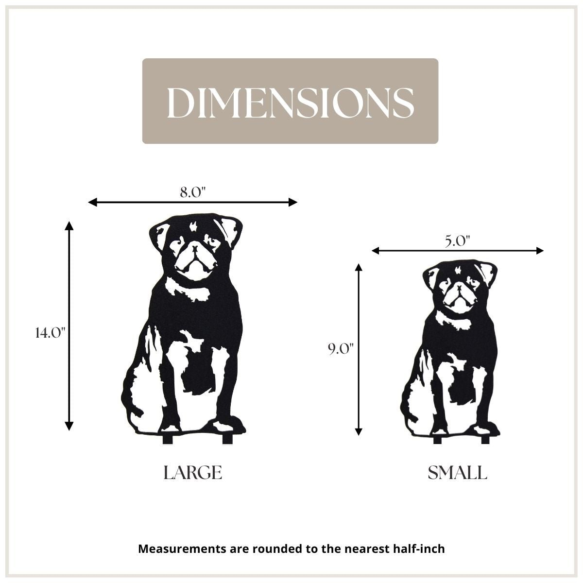 Pug Metal Art – Handcrafted Dog Décor - My Metal Rescue - Shopify Collective - Northern Forge, LLC