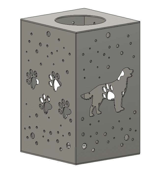 Puppy Cube Steel Hanging Solar Light | 6.5 in. | Pick a Breed - accent lights - beagle memorial - Northern Forge, LLC