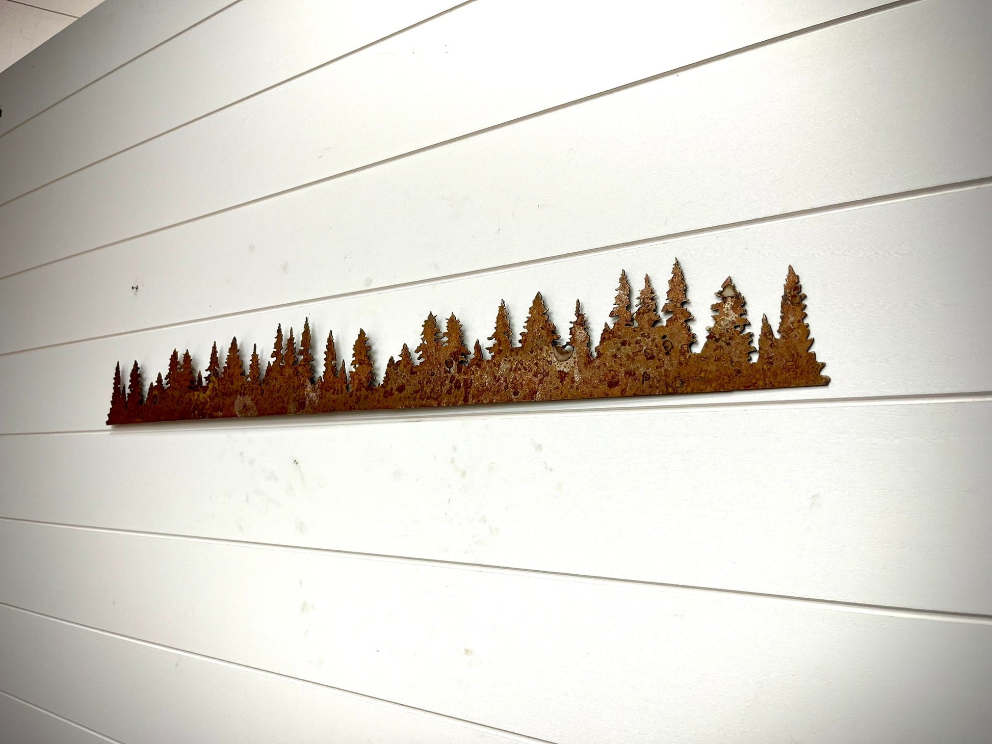 Raw Steel Pine Forest - Wall Art - home - home decor - Northern Forge, LLC