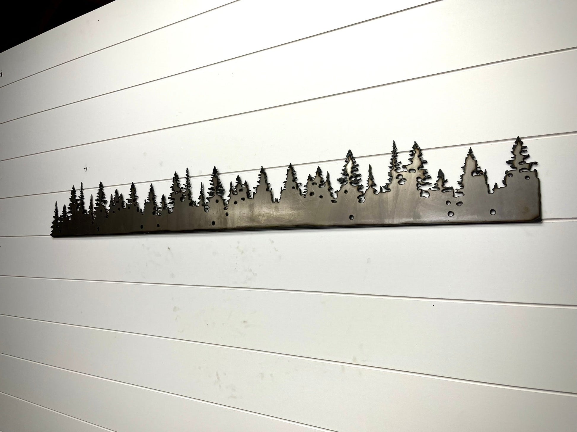 Raw Steel Pine Forest - Wall Art - home - home decor - Northern Forge, LLC