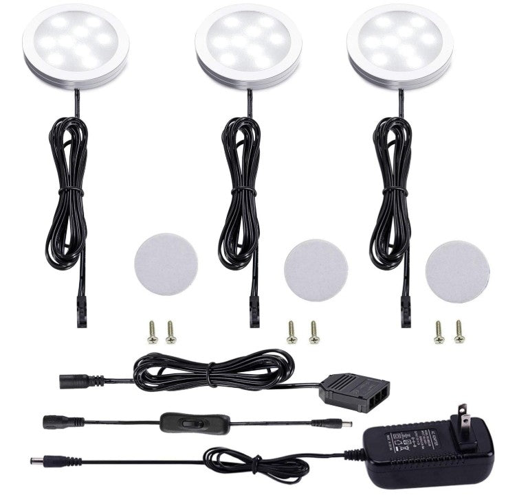 Replacement Puck Lights for Indoor 3x3 Luminaries | 3 - Pack - indoor - indoor accent lights - Northern Forge, LLC