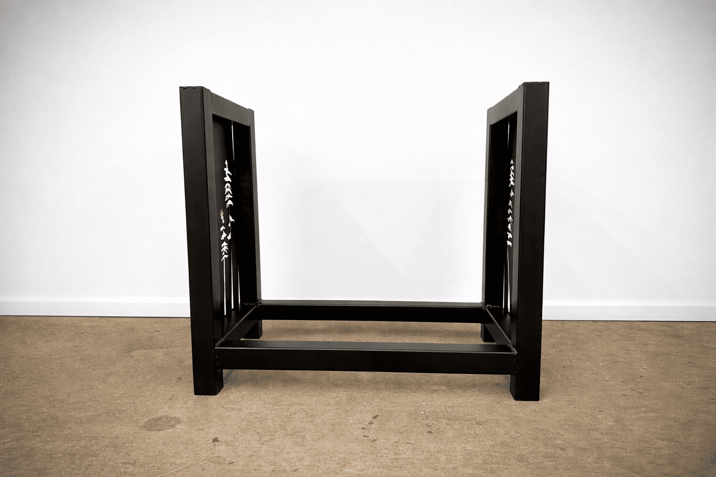 Rustic Pines Firewood Rack - Black - cabin - cabin decor - Northern Forge, LLC