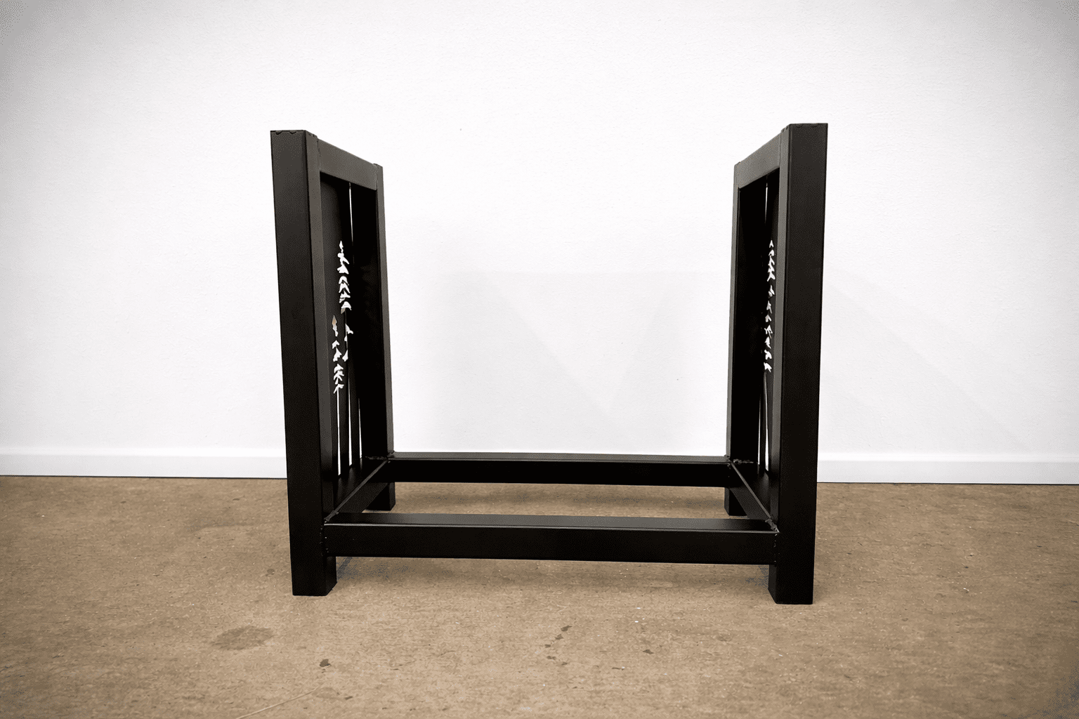 Rustic Pines Firewood Rack - Black - cabin - cabin decor - Northern Forge, LLC