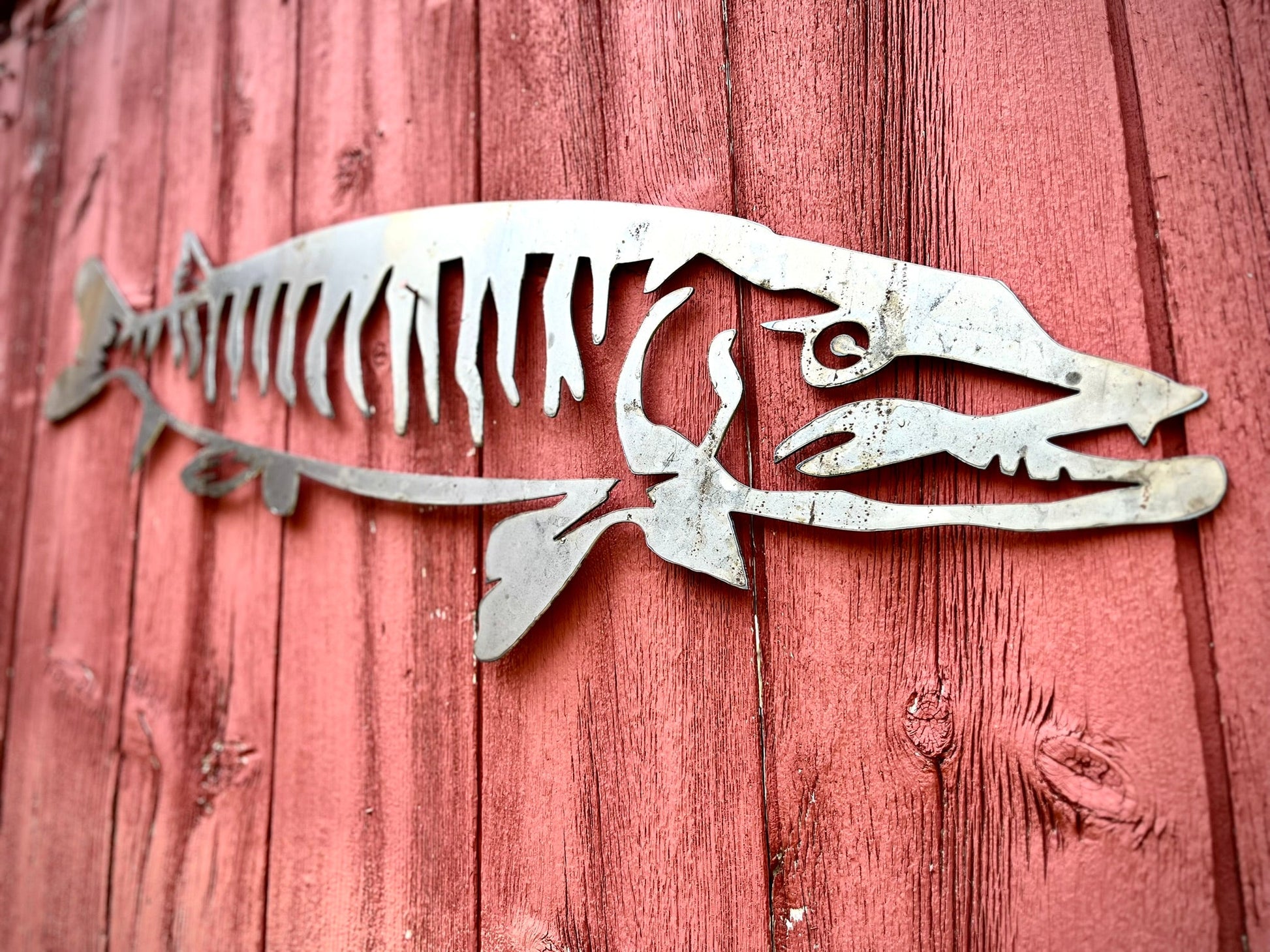 Rustic Steel Musky - cabin sign - fish - Northern Forge, LLC