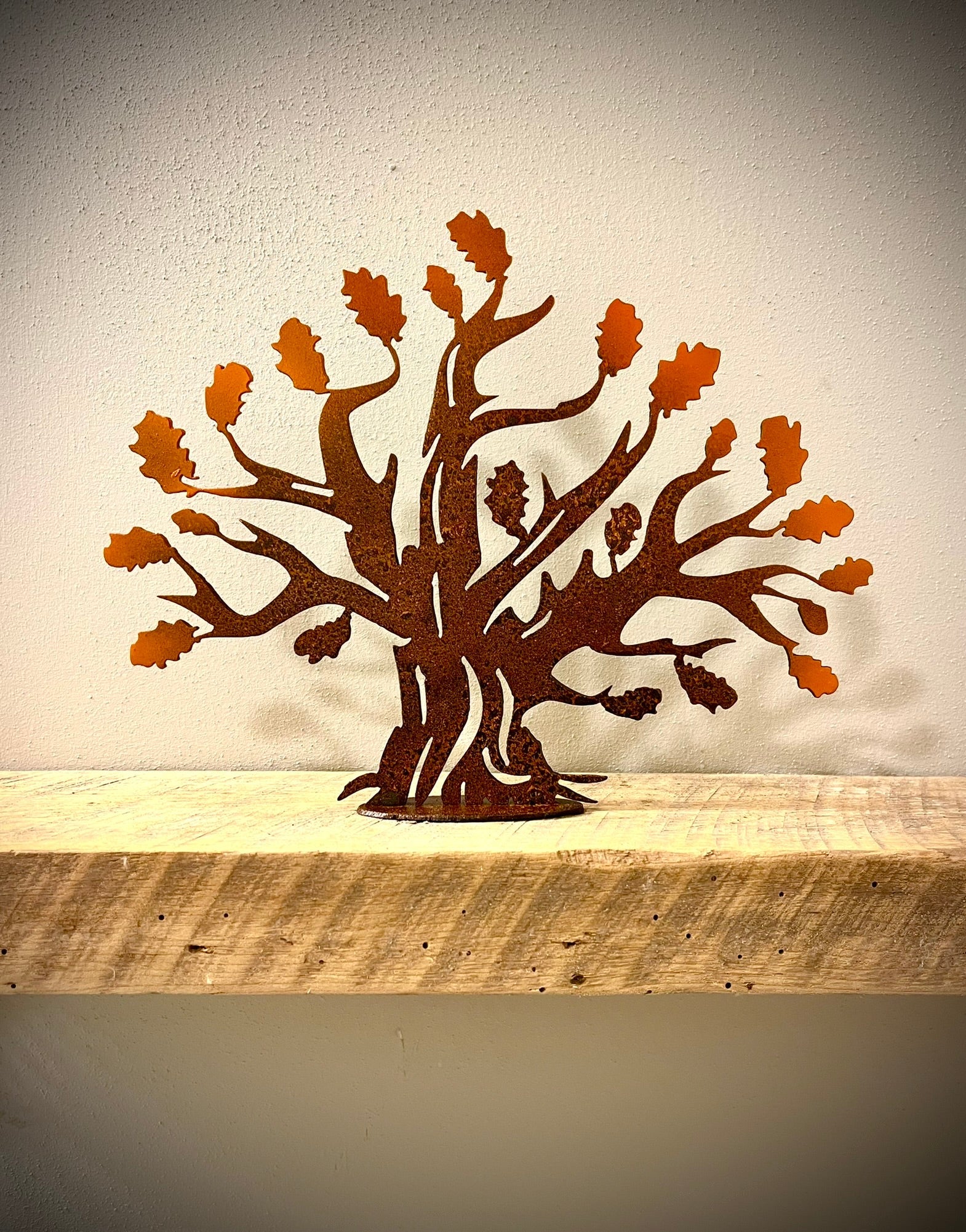 Rusty Fall Oak Tree - Mantel - autumn decor - fall - Northern Forge, LLC