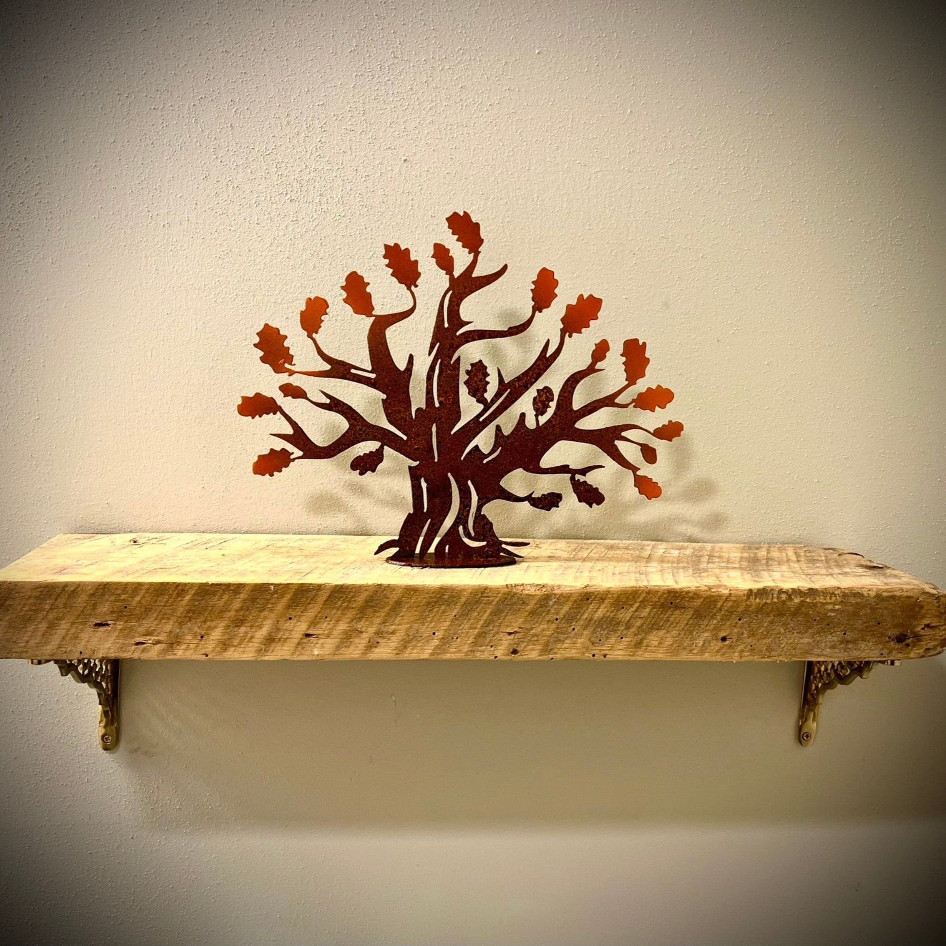 Rusty Fall Oak Tree - Mantel - autumn decor - fall - Northern Forge, LLC