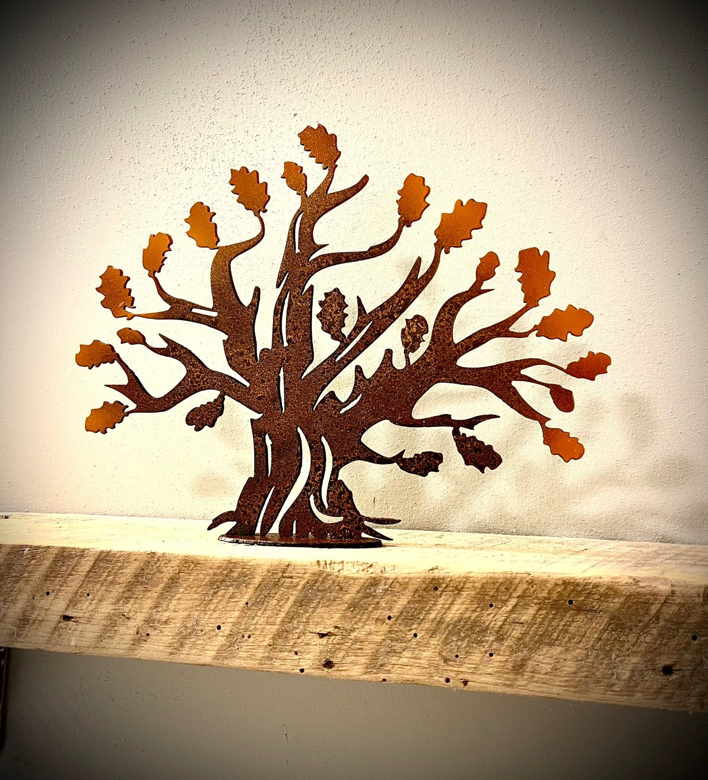 Rusty Fall Oak Tree - Mantel - autumn decor - fall - Northern Forge, LLC