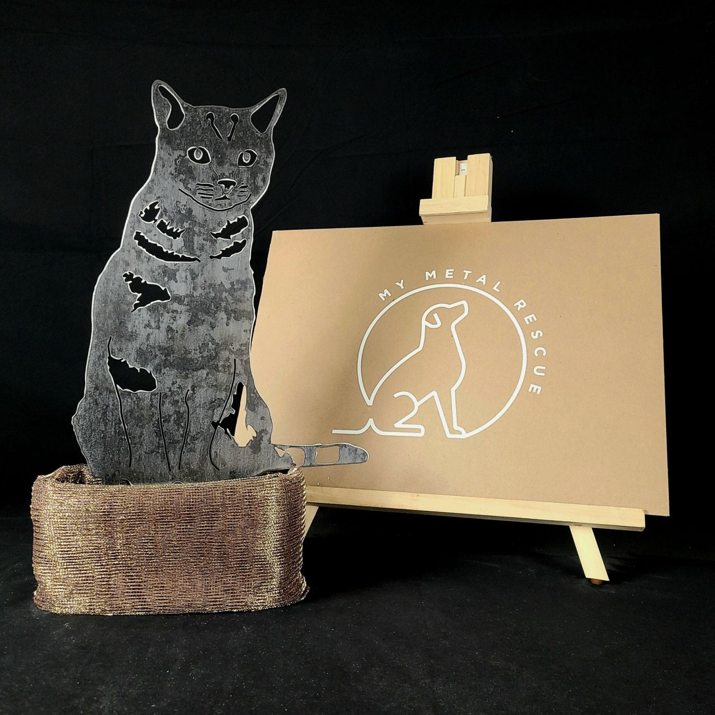 Shorthair Tabby Metal Art – Handcrafted Cat Décor - My Metal Rescue - Shopify Collective - Northern Forge, LLC