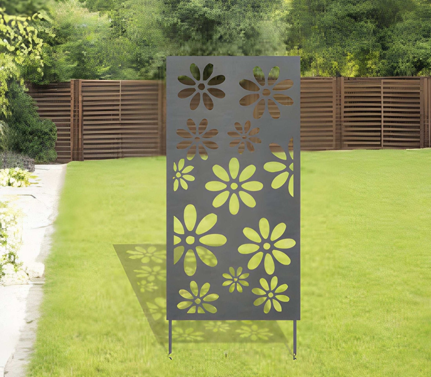 Siena Metal Trellis/Privacy Screen - Coastal Metal Art & Design - metal trellis - Northern Forge, LLC