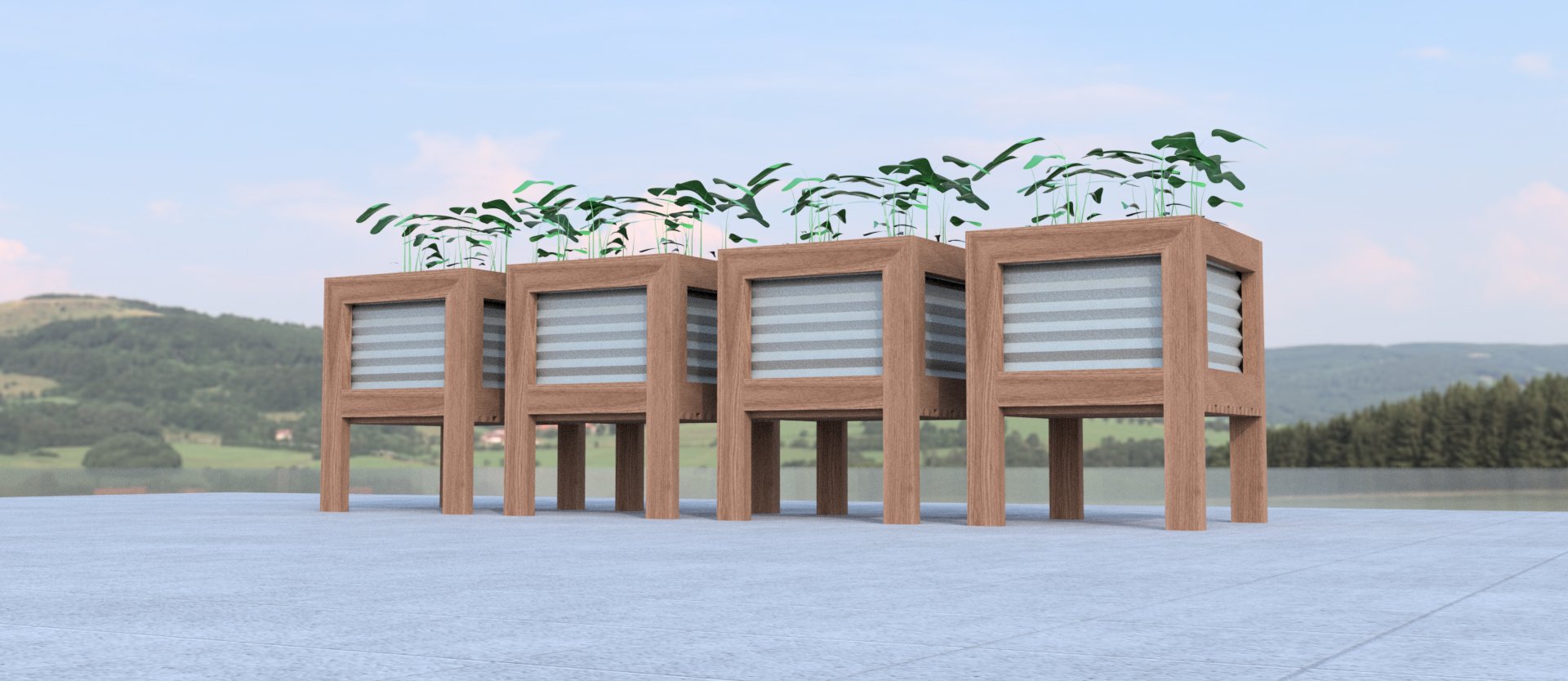 Simple Corrugated Raised Planter Box DIY Build Plans, Raised Garden Bed, 2ft x 2ft - Build Plans - corner garden bed - Northern Forge, LLC