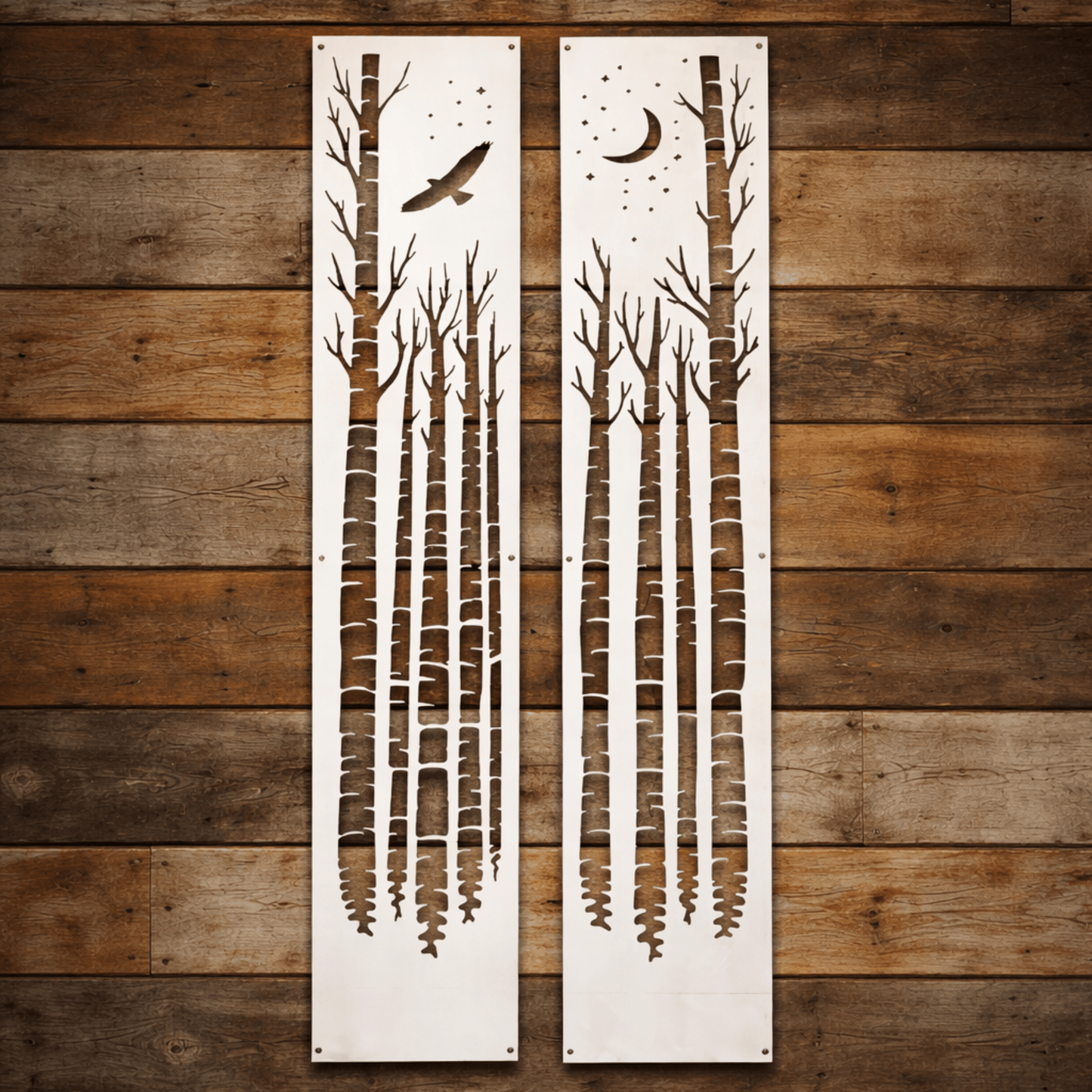 Starry Night Aspen Tree Wall Art - Steel - aspen trees - aspen wall art - Northern Forge, LLC